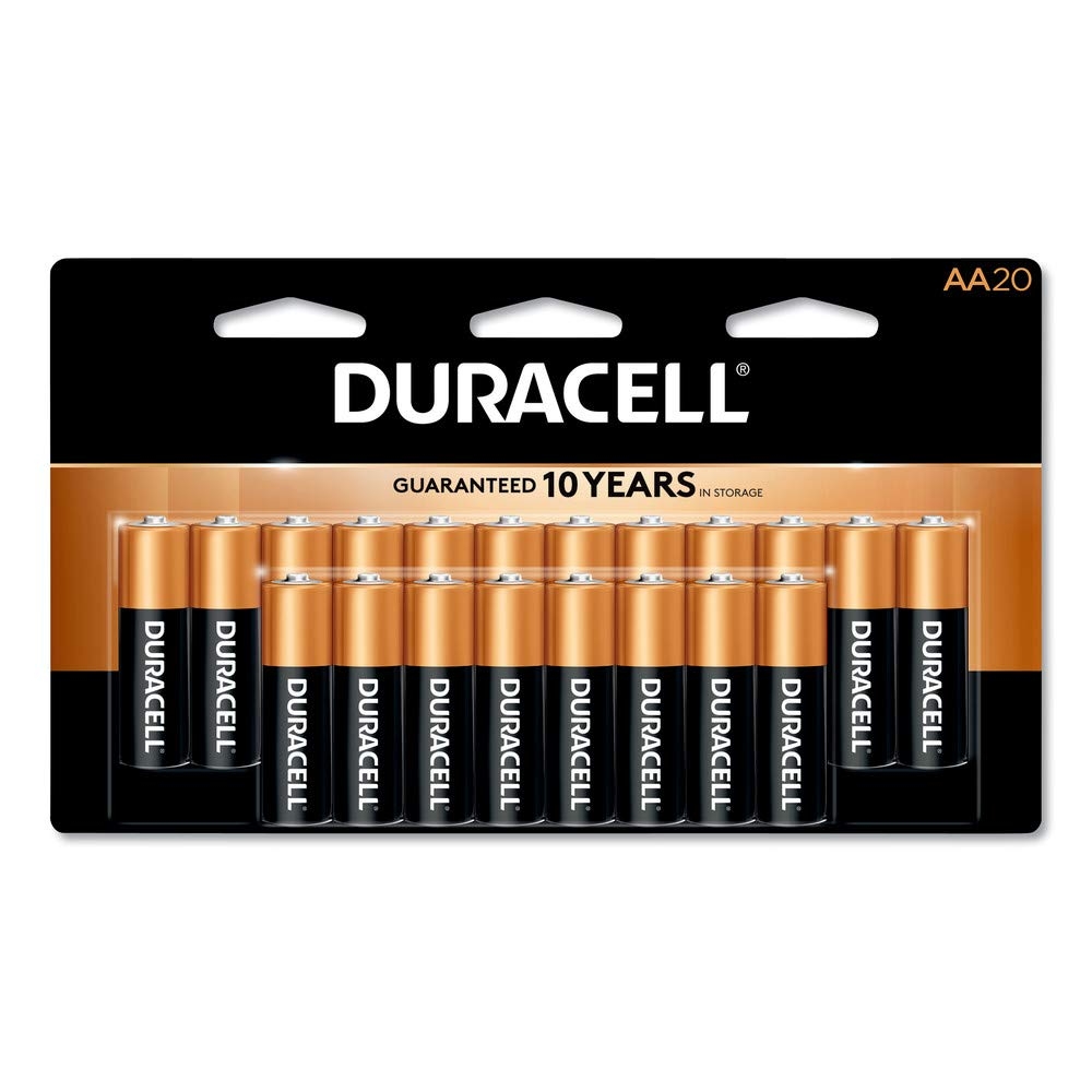 DURACELL CopperTop Alkaline Batteries with Duralock Power Preserve Technology AA 20/Pk (DURMN1500B20Z)