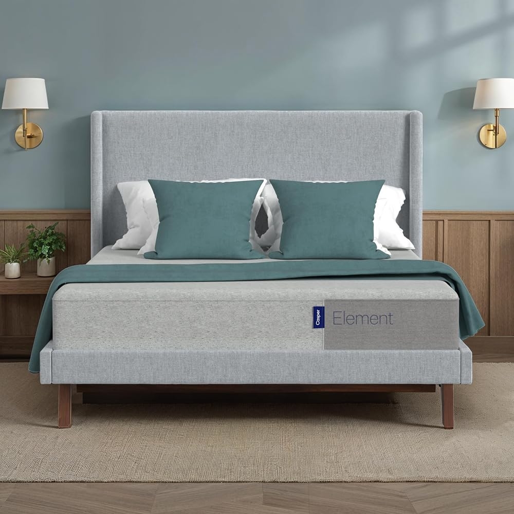 Casper Sleep Element, Medium Firm Mattress, King Size - Memory Foam + Support - 100-Night Trial - CertiPUR-US Mattress, Grey