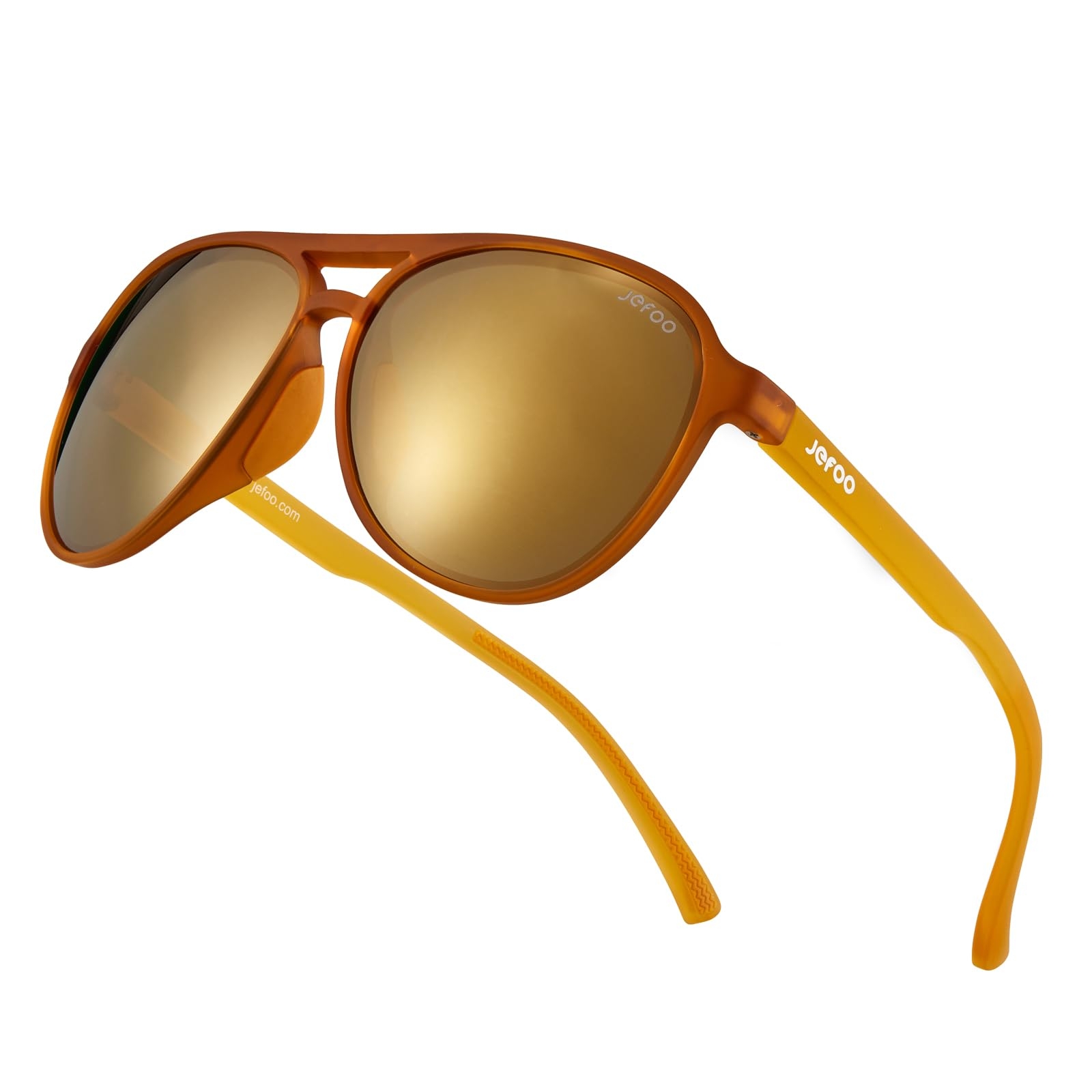 Jefoo Polarized Aviator Sunglasses for Women Men Retro Trendy Sports Sunglasses for Outdoor UV400 Protection