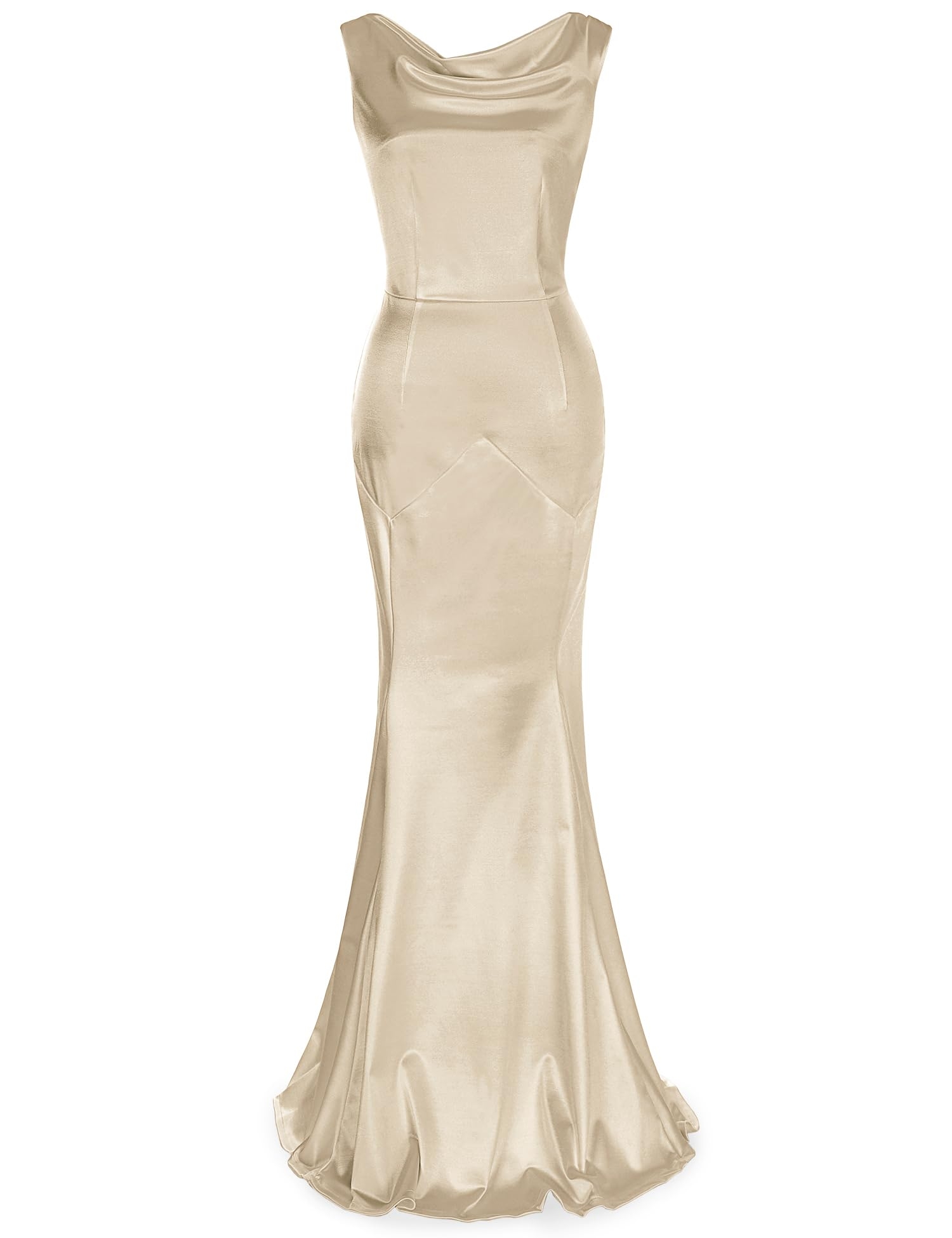 MUXXN Women's 30s Brief Elegant Mermaid Sleeveless Gowns Formal Evening Dress