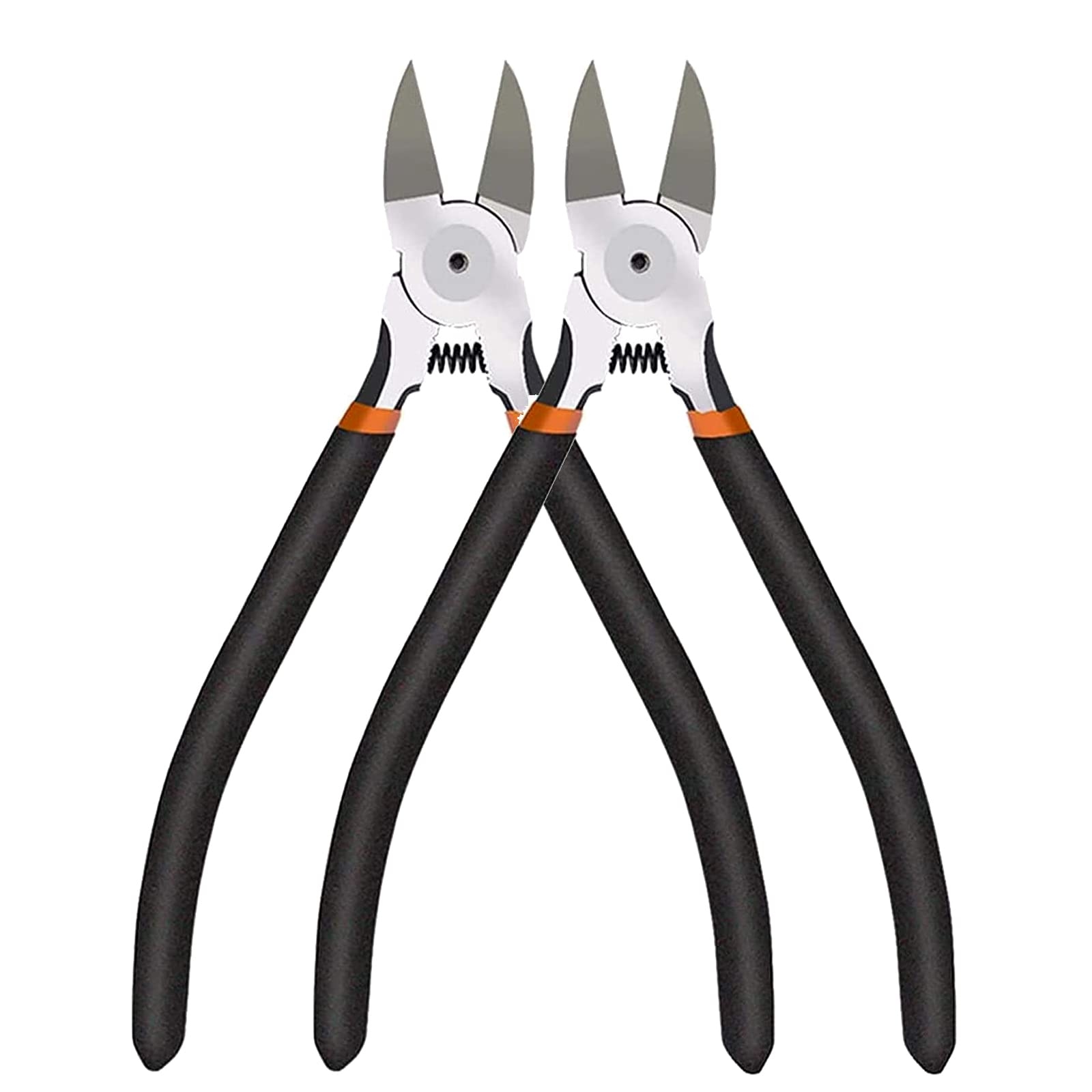 BOENFU Wire Snips Floral Wire Cutter Jewelry Wire Snippers 6 Inches 2 Pack Flush Cut Pliers Side Cutters Metal Cutting Tool for Crafting, Floral, Artificial Flowers, Chicken Wire, Electrical