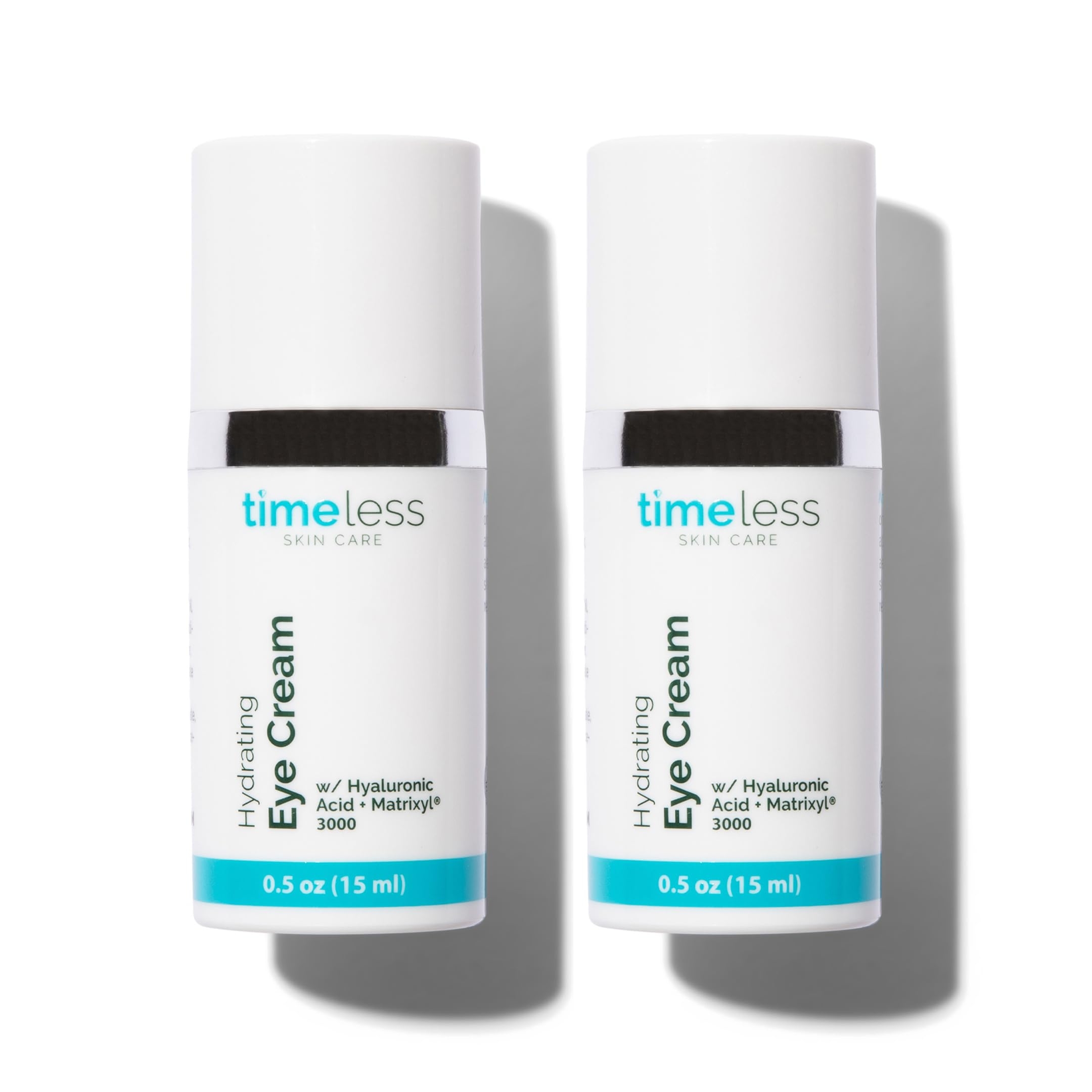 Timeless Skin Care Hydrating Eye Cream - 0.5 oz, Pack of 2 - Reduce Puffiness & Fine Lines - Includes Hyaluronic Acid for Hydration + Matrixyl 3000 to Fight Wrinkles - For All Skin Types