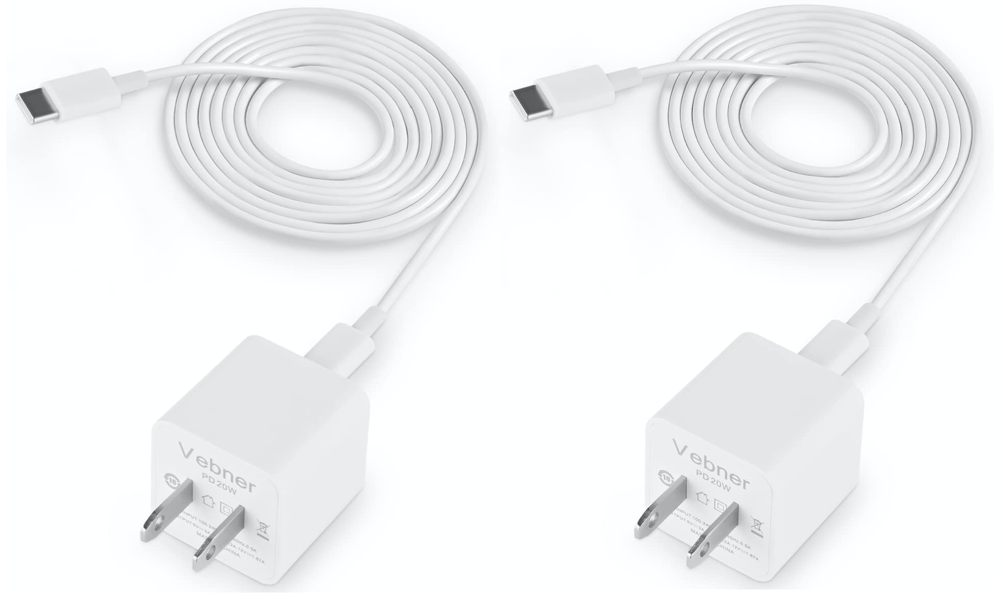 Vebner Power Cord Compatible with eero, eero 6, eero Pro 6, Pro 6+ and Pro 6E Mesh WiFi Systems (2-Pack)