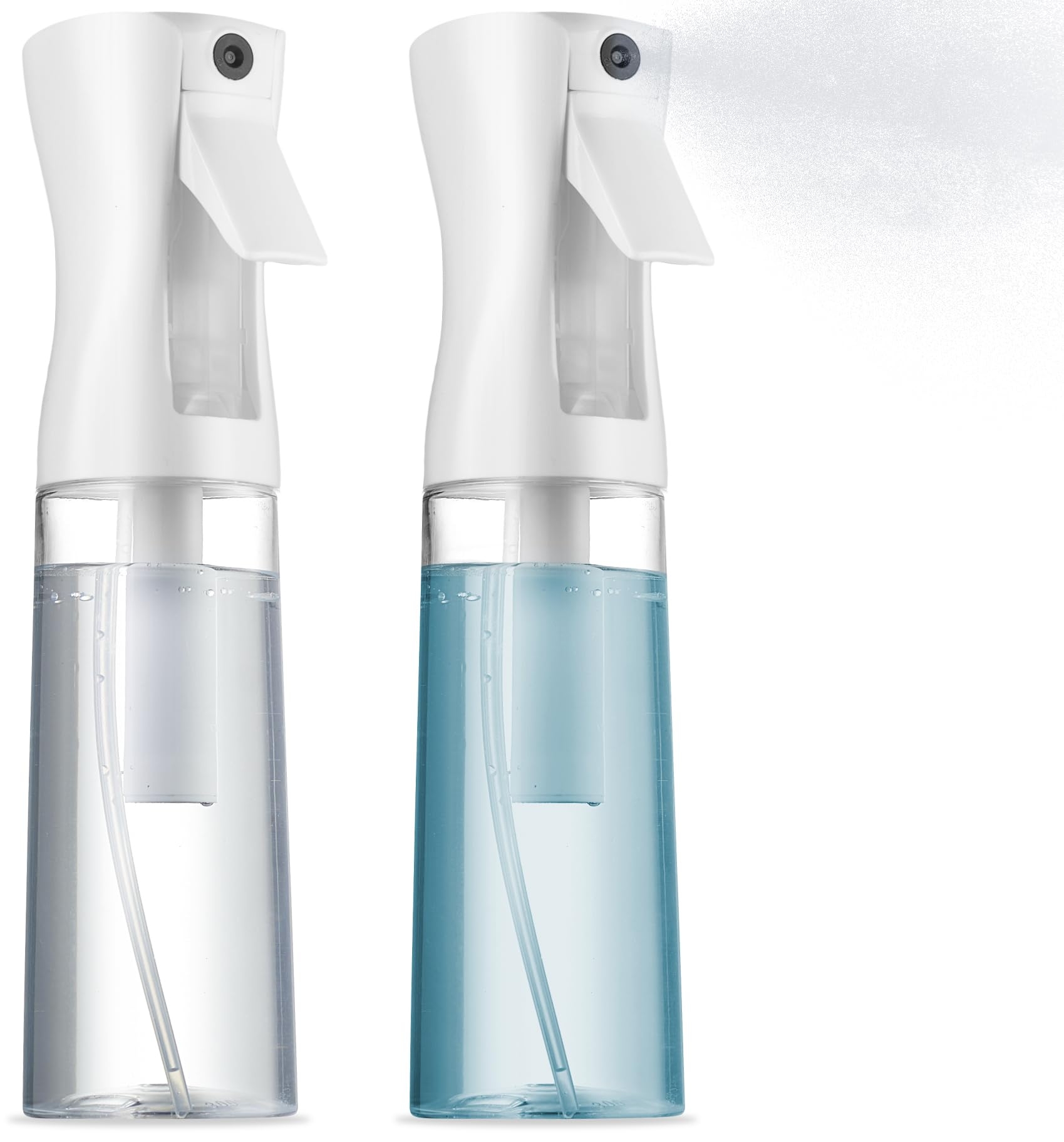 2 Pack Continuous Spray Bottles - Ultra Fine Mist Sprayer | Water Spray Bottle For Hair Mister Spray Bottle | Hair Spray Bottles For Hairstyling, Cleaning, Salons - 2pk 6.8 OZ / 200 ML