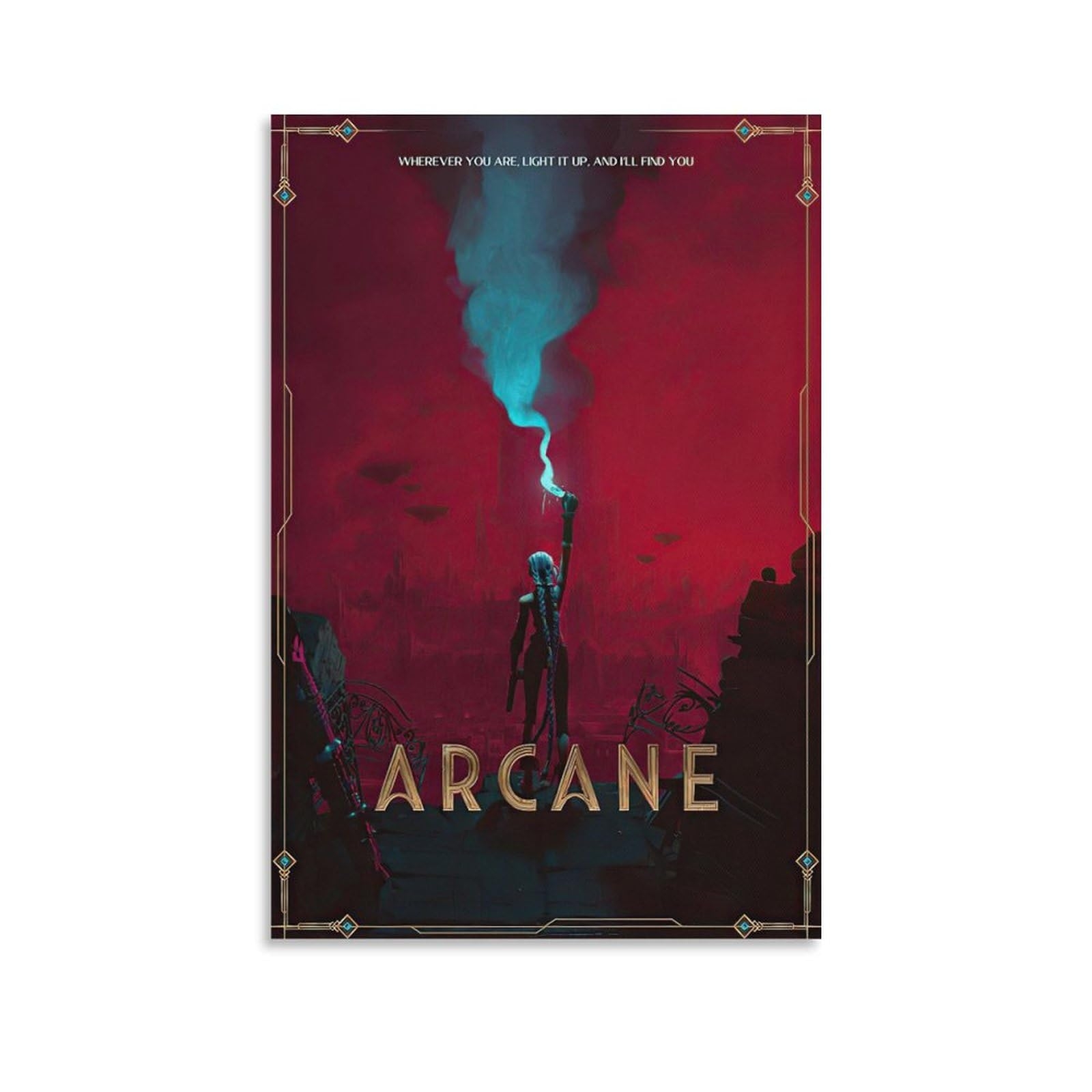 YMSVMKLF Arcane Canvas Poster Wall Art Decor Print Picture Paintings for Living Room Bedroom Decoration 16x24inch(40x60cm)