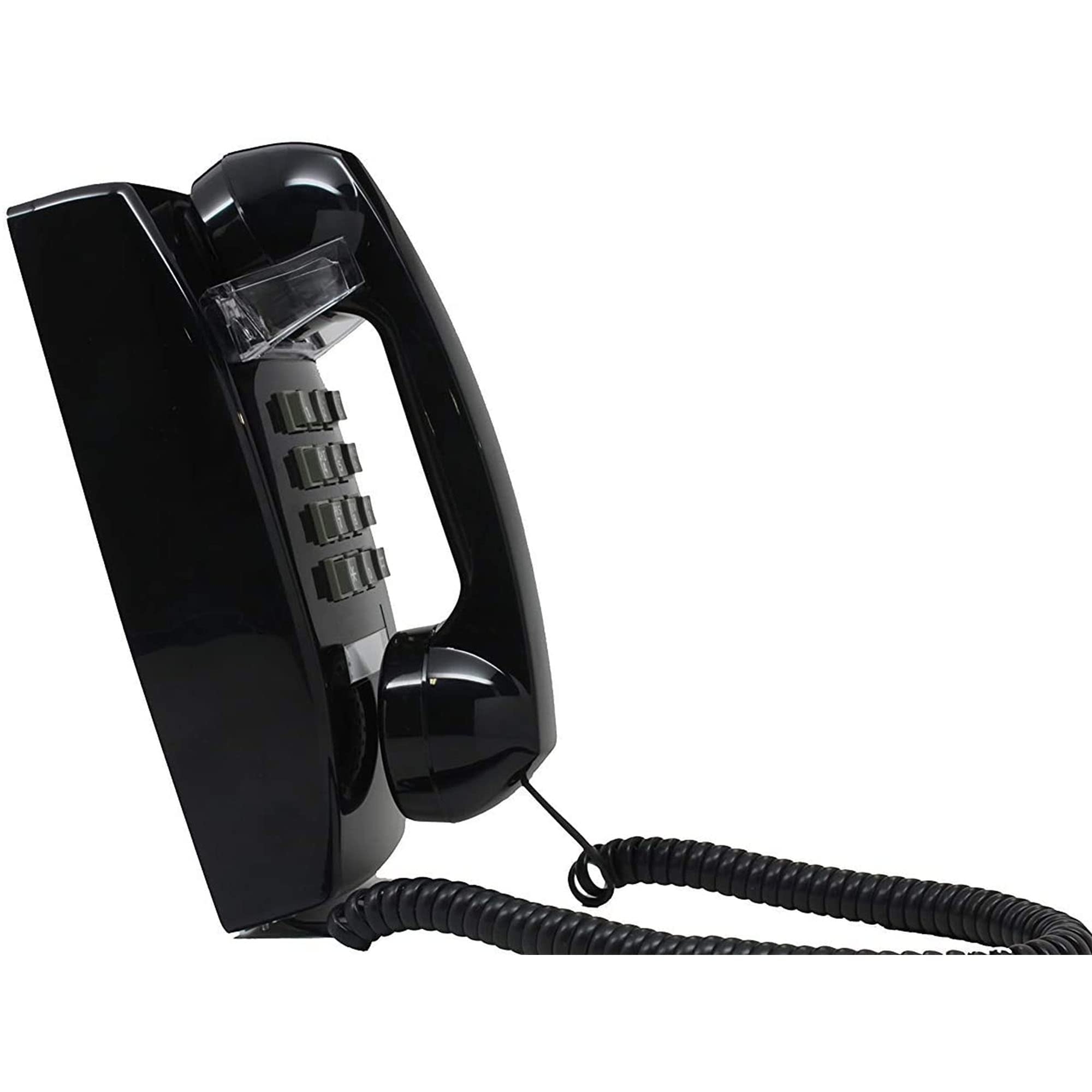 Single Line Classic 2554 Wall Phone with Loud Ringer and Handset Volume Control, Black - Wall Mount Jack Required