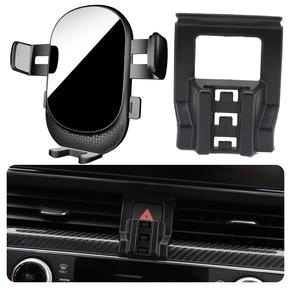 Car Phone Holder for Audi A4/S4/A5/S5/RS5 Auto Accessories [Only for Audi 2017-2025 A4 / S4 & 2018-2025 A5 / S5 / RS 5] [Auto Lock Hands Free Cell Phone Mount Car fits for iPhone & All Smartphones]
