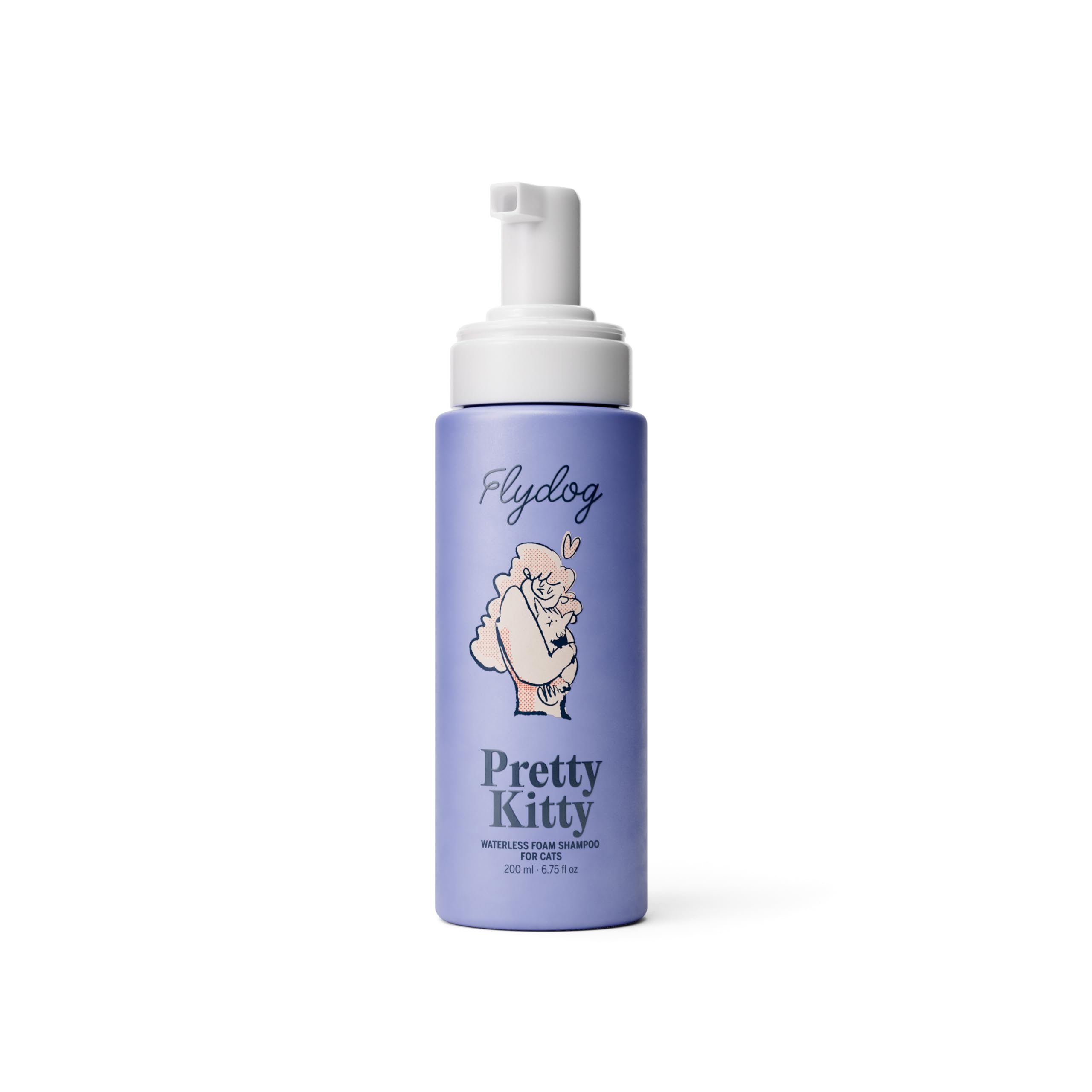 Pretty Kitty Waterless Cat Dry Shampoo – No Rinse, Lick-Safe, Moisturizing for Dry Skin, Detangler, Deshedding, Itchy Skin– Soap-Free Spray Foam for Kittens, Grooming Bathing Hydrat Softening Formula