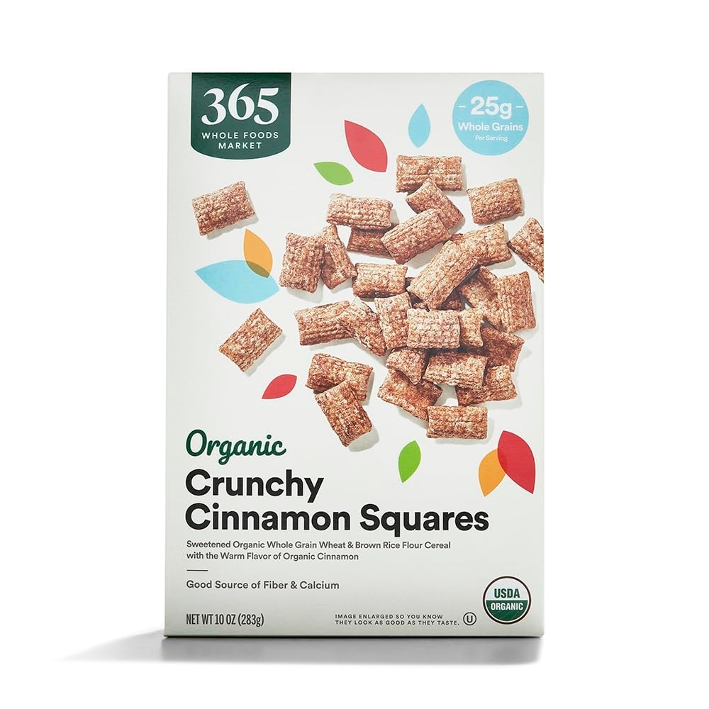 365 by Whole Foods Market, Organic Crunchy Cinnamon Squares Cereal, 10 Ounce
