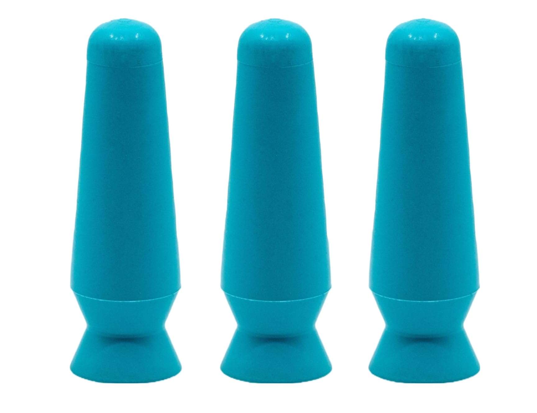 DMV Scleral Cup Large Contact Lens Handler - Inserts Scleral Contact Lenses and Prosthetic Eyes (Ventless) - Pack of 3 Light Blue