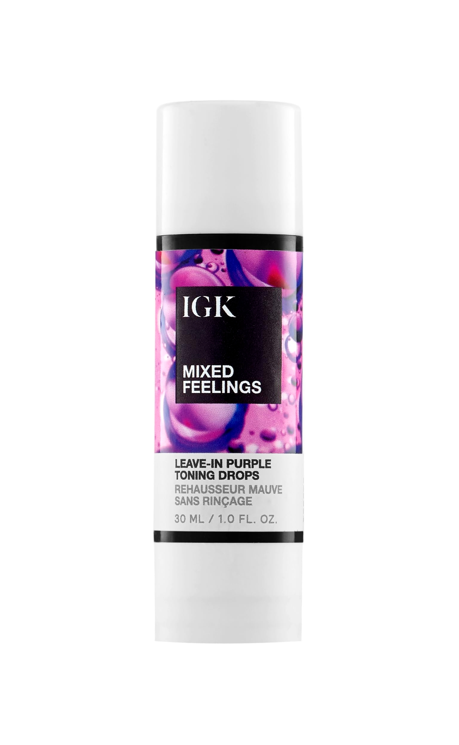 IGK MIXED FEELINGS Leave-In Blonde Toning Drops | Brighten + Neutralize Brass | Vegan + Cruelty Free | 1 Oz