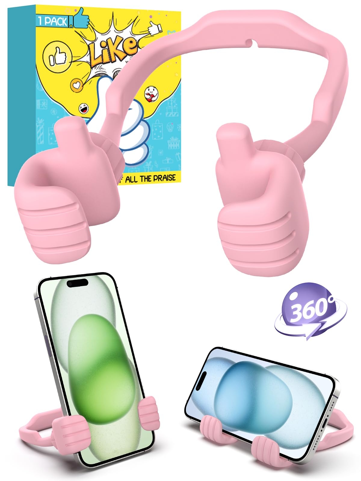 CALDEVER Cell Phone Stand Thumbs Up Lazy Phone Stand - Phone Holder 2025 College Graduation Gifts for Her Him Cellphone iPhone Stand for Desk Birthday Gifts for Teens Girls Boys Adults Women Men Wife