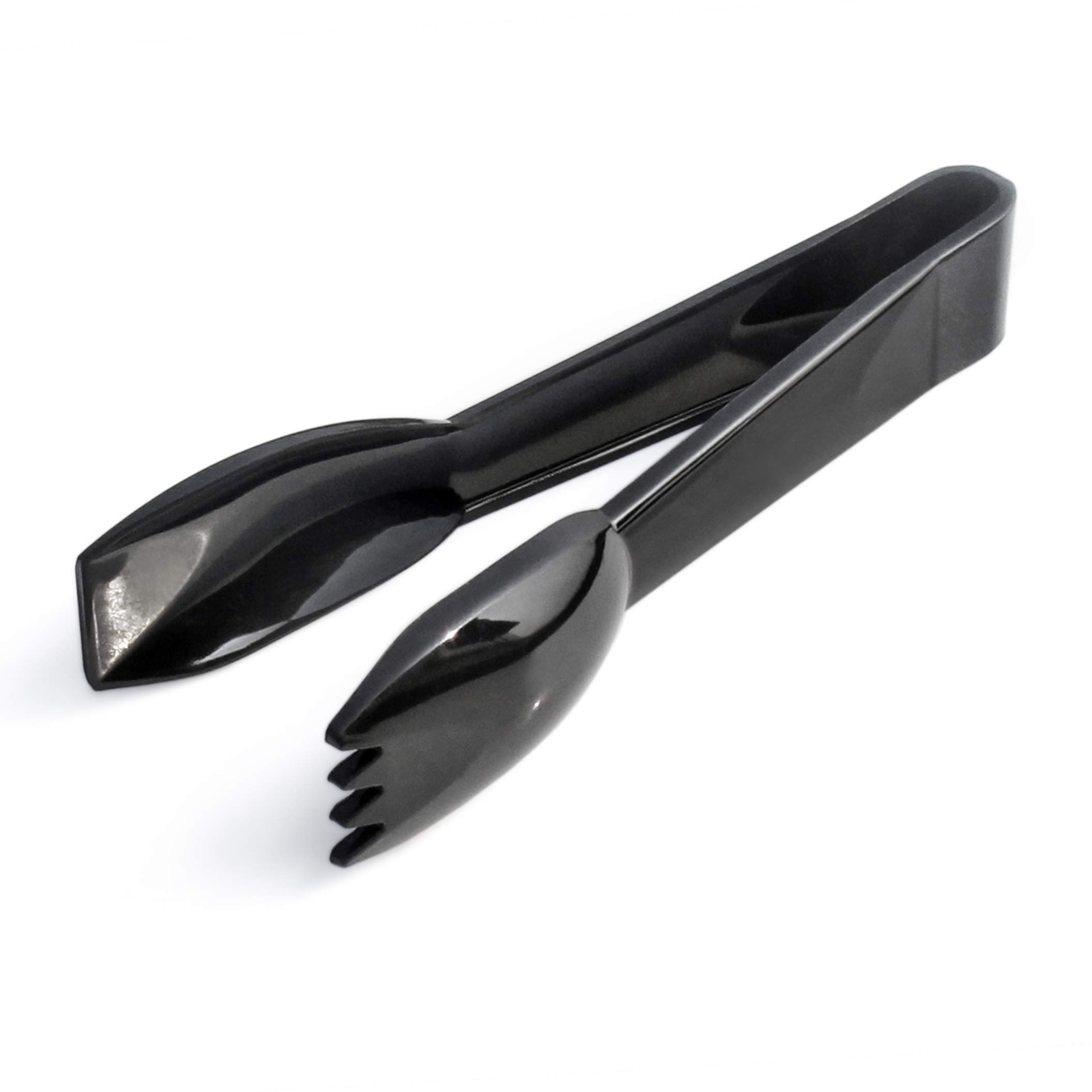 New Star Foodservice 42290 Utility Tong, High Heat Plastic, Straight Edge, 6 Inch, Set of 12, Black