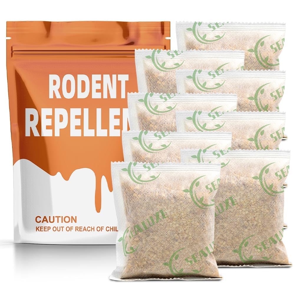 fcesiweg Rodent and Mice Repellent, Mint Rodent and Mouse Repellent Outdoor/Indoor, Keeps Mice Away, Extra-Strength Rat Repellent Indoor Peppermint Repel Mice and Rats, Get Rid of Mice- 8 Pouches