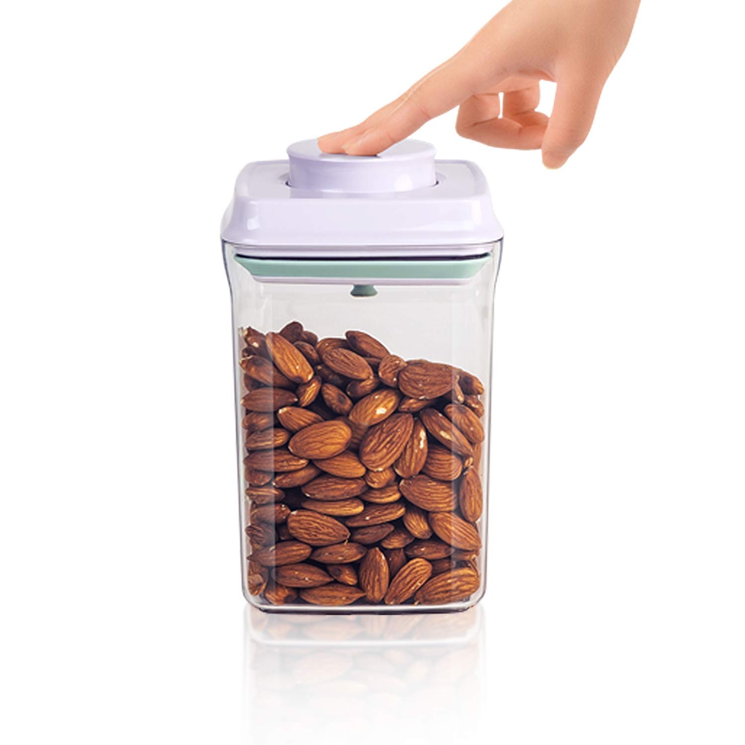 iChewie - BopTop (1pc - 900ml) Airtight Food Storage Container – Mechanical Silicone Seal Canister - BPA-Free - 0.9Qt