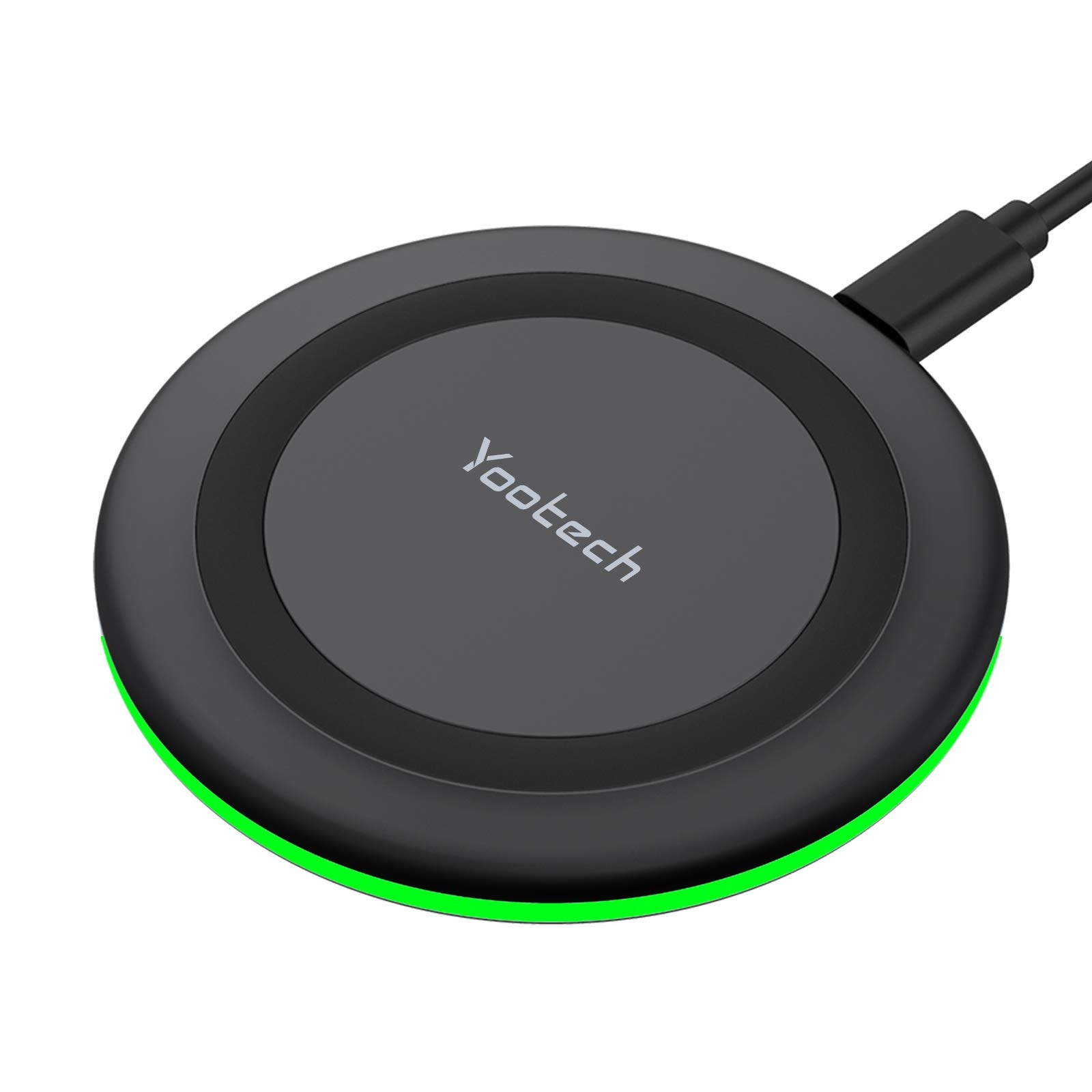 Yootech Wireless Charger,10W Max Fast Wireless Charging Pad Compatible with iPhone 16e/16/16 Plus/16 Pro Max/15/14/13/SE 2022/12/11/X/8,Samsung Galaxy S22/S21/S20,for AirPods Pro 2(No AC Adapter)