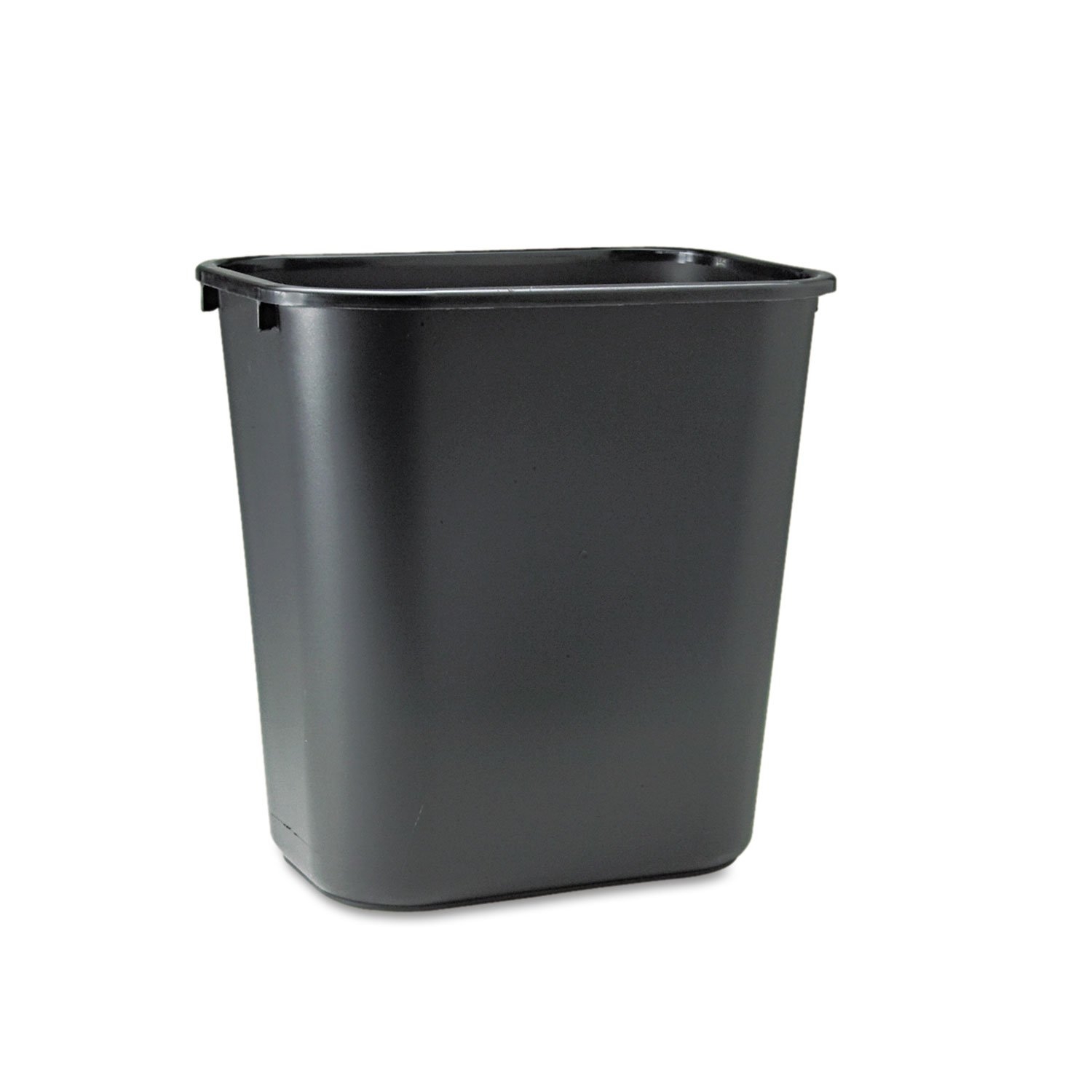 Rubbermaid Commercial Products Resin Wastebasket/Trash Can, 7-Gallon/28-Quart, Black, Plastic, for Bedroom/Bathroom/Office, Fits Under Desk/Sink/Cabinet, Pack of 12