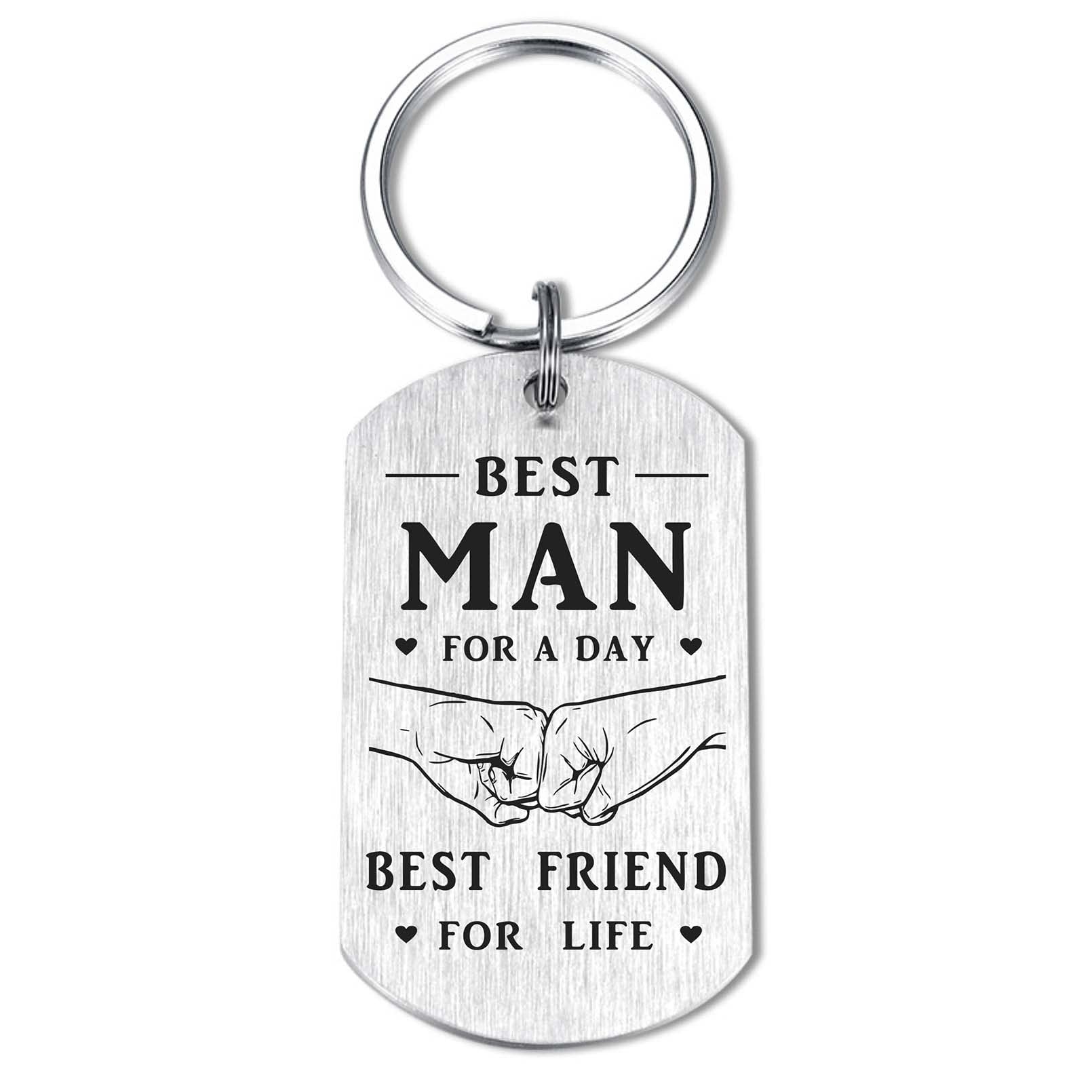Alotozo Wedding Day Keychain - Bridal Shower Gifts for Bride Groom Groomsmen Bridesmaid Maid of Honor Father