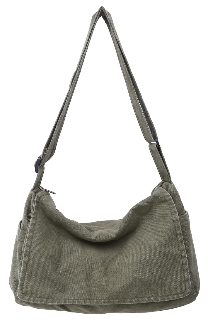 Collsants Messenger Bag for Women Men Satchel Bag Canvas Crossbody Shoulder Bag Casual Sling Bag