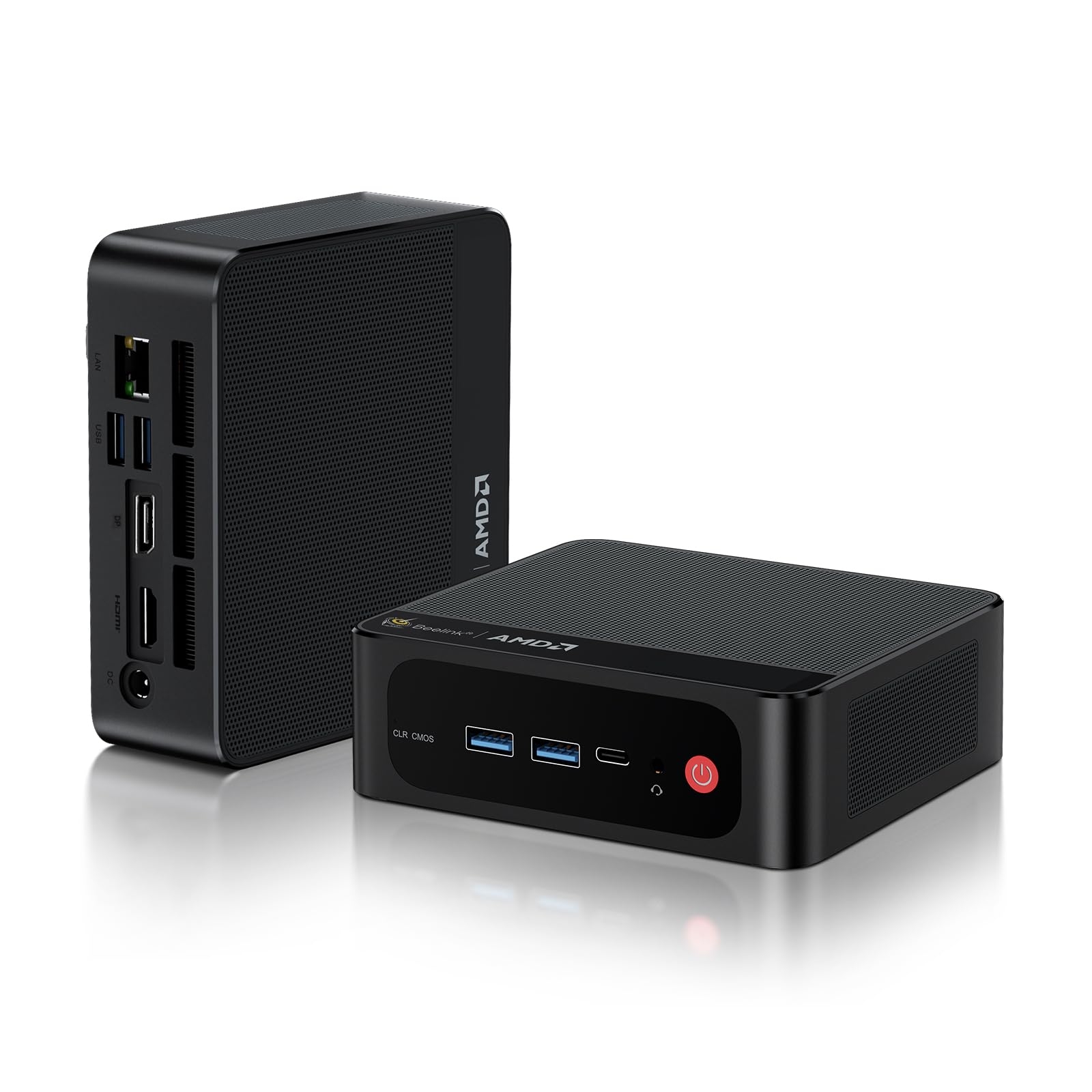 Beelink SER5 MAX Mini PC, AMD Ryzen 7 6800U(8C/16T, Up to 4.7GHz), Mini Computer 32G LPDDR5 RAM 1TB NVMe PCIE4.0 SSD, Mini Desktop Computer 4K@144Hz Triple Display HDMI2.1/DP/WiFi6/BT5.2/W-11 Pro