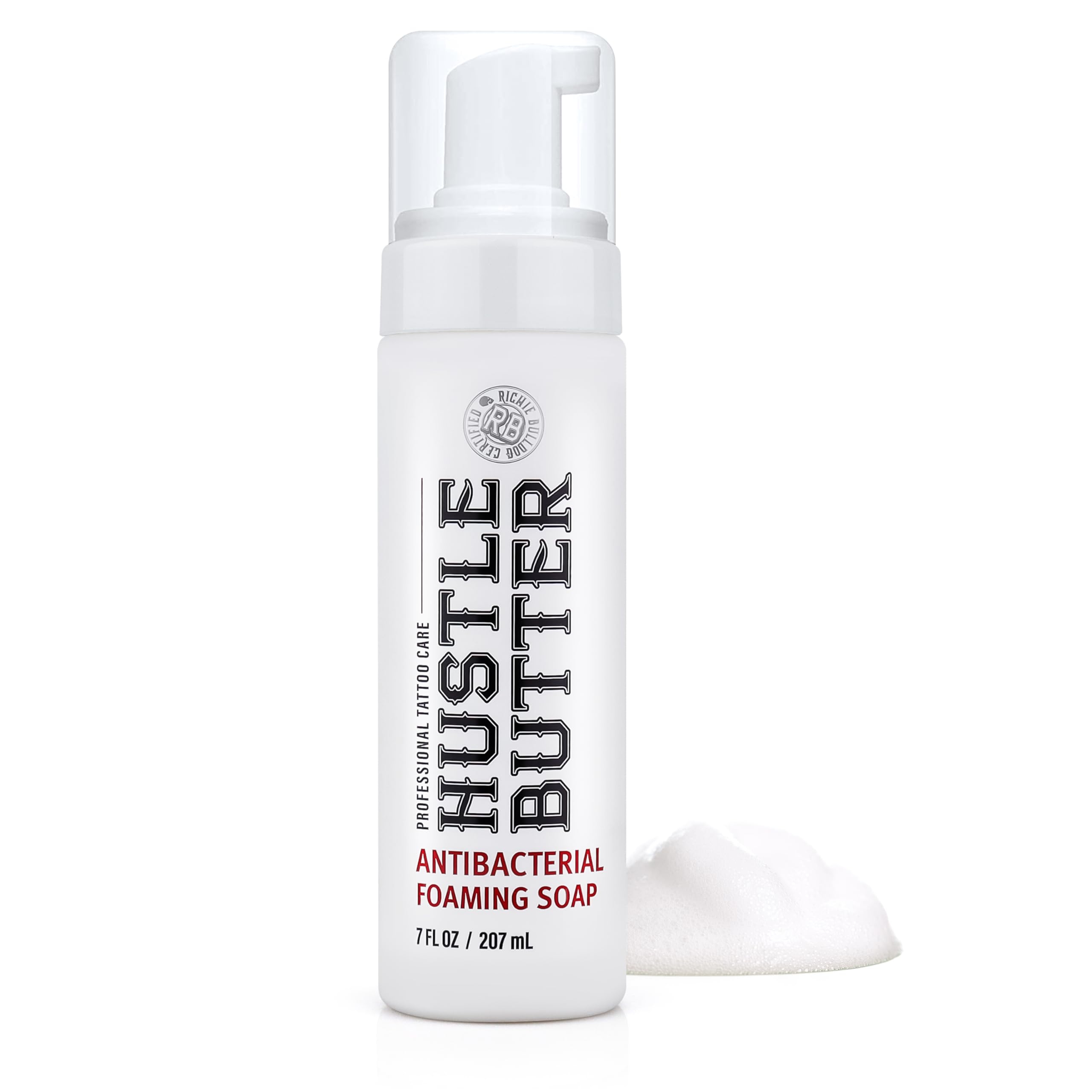 Hustle Bubbles Tattoo Aftercare Tattoo Soap Antibacterial Soap To Clean New Tattoos & Piercings Essential Tattoo Supplies 7oz