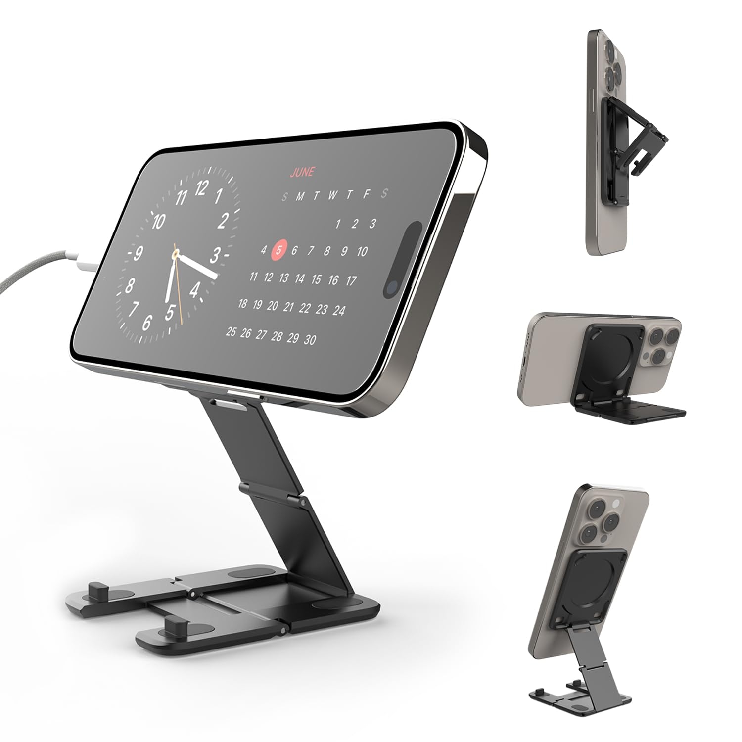 Kenu Stance+ 10-in-1 MagSafe Super Gadget, Magnetic Tripod Stand, Car Vent+Dash+CD Mount, Finger Holder, Airplane Mount, Selfie Stick, More