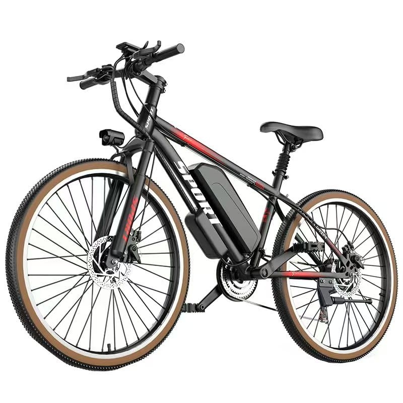 ASKGO G26 Electric Bike for Adults, 26" Electric Mountain Bike with 500W Peak Brushless Motor, Max 45Miles 25MPH Electric Bicycles, Removable Battery, Ebike for Adults 21-Speed Front Suspension