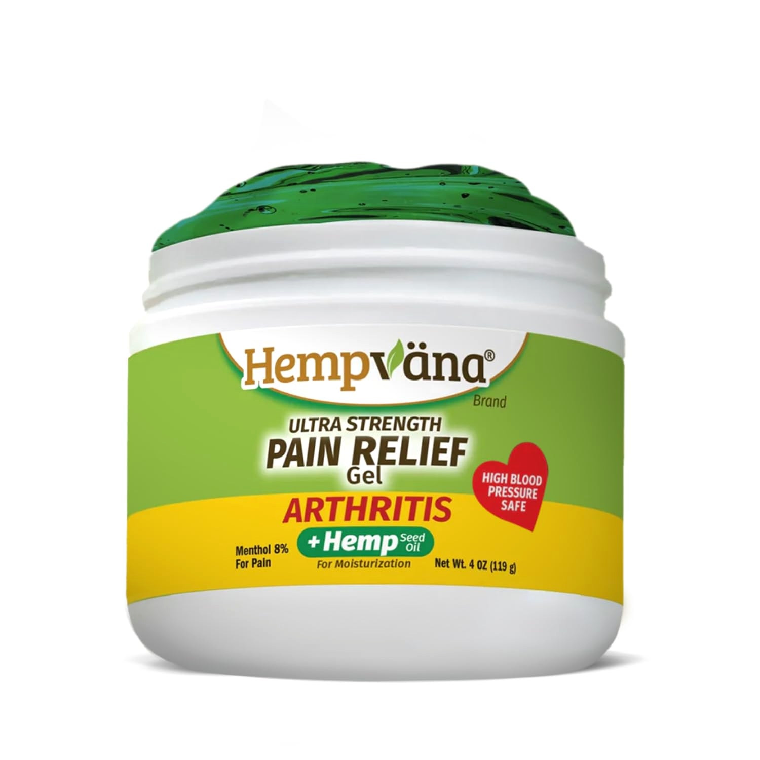 Hempvana Arthritis Pain Relief Gel, Ultra-Strength for Arthritis in Muscles & Joints. Enriched with Hemp Seed Oil, AS-SEEN-ON-TV. Non-Greasy. Targeted Long-Lasting Arthritis Relief. Works Fast, 4 Oz.