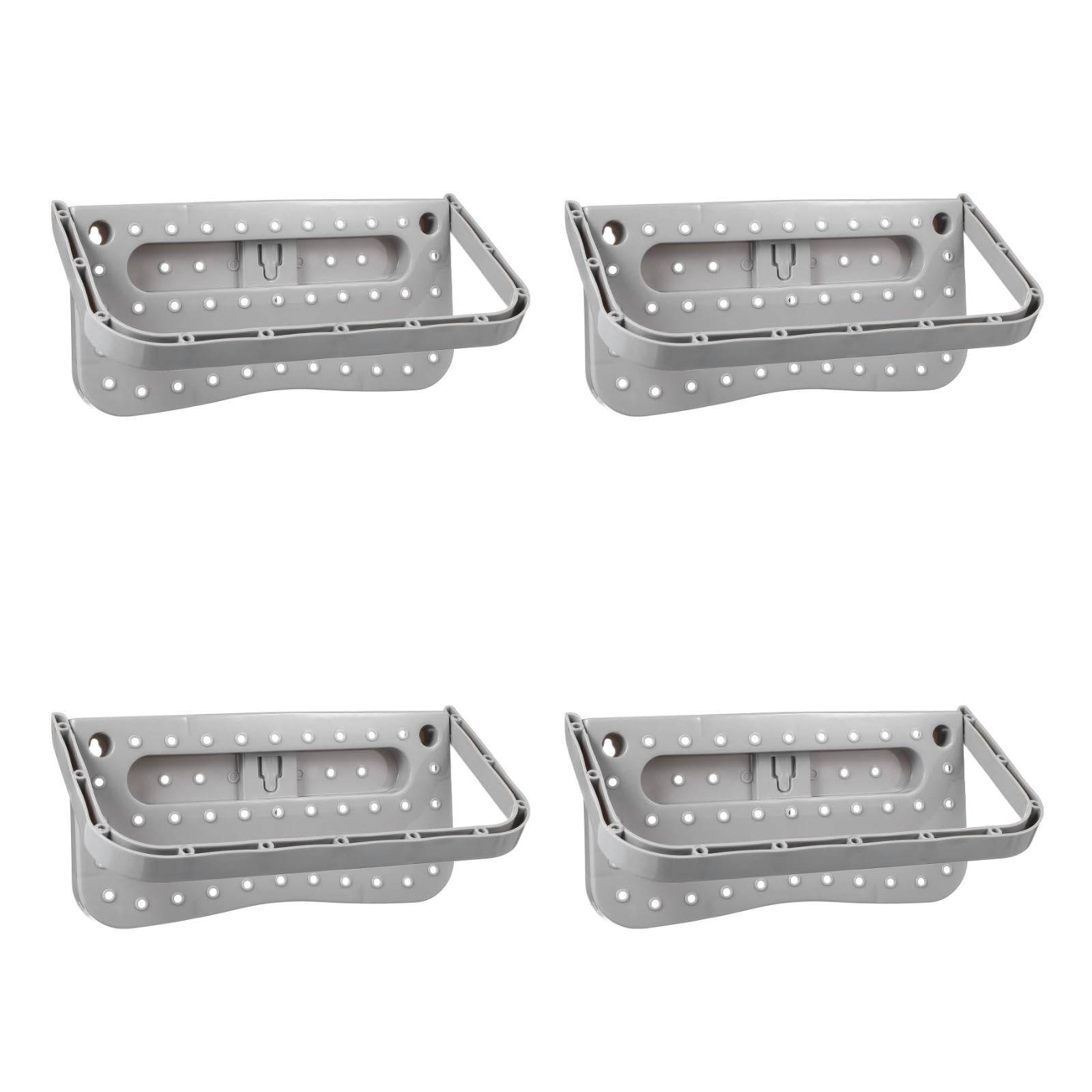 iplusmile 4Pcs RV Shoe Storage Racks - Wall Mounted Foldable Camper Shoe Organizer Shelf - Space-Saving Various Footwear Holder Essential Accessories for Travel Trailers