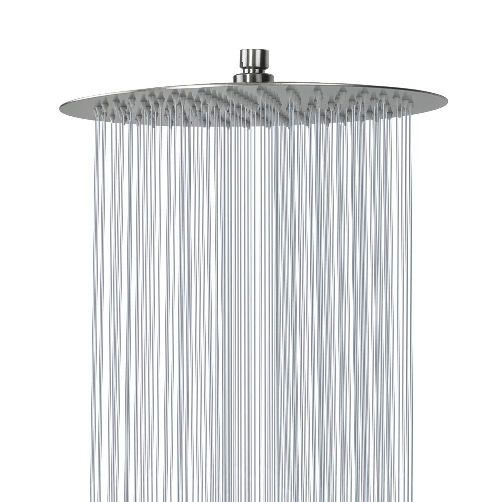 NearMoon Rain Shower Head, Ultra-Thin Design-Pressure Boosting, Awesome Some Experience, High Flow Stainless Steel Rainfall Head (12 Inch, Brushed Nickel)
