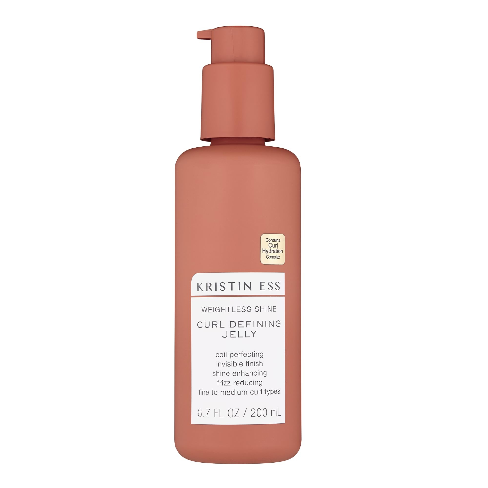 Kristin Ess Weightless Shine Curl Defining Jelly with Glycolic Acid - For Curly Hair, Frizz Control, Humidity Shielding, Vegan, Color + Keratin Safe