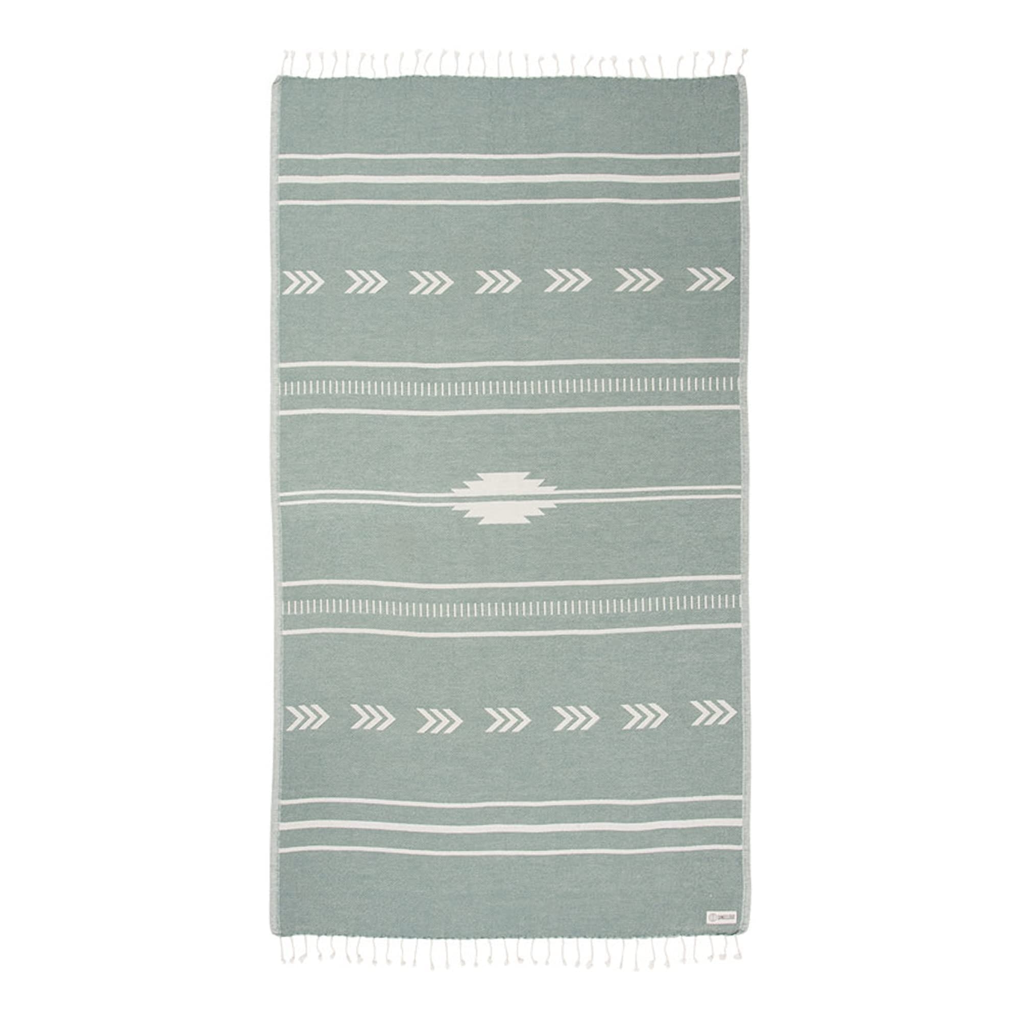 Sand Cloud Turkish Beach Towel - Sand Free - 100% Organic Turkish Cotton Yarn - Quick Dry Towel for Beach, Picnic Blanket or Throw - As Seen on Shark Tank - Santa Fe (Green)