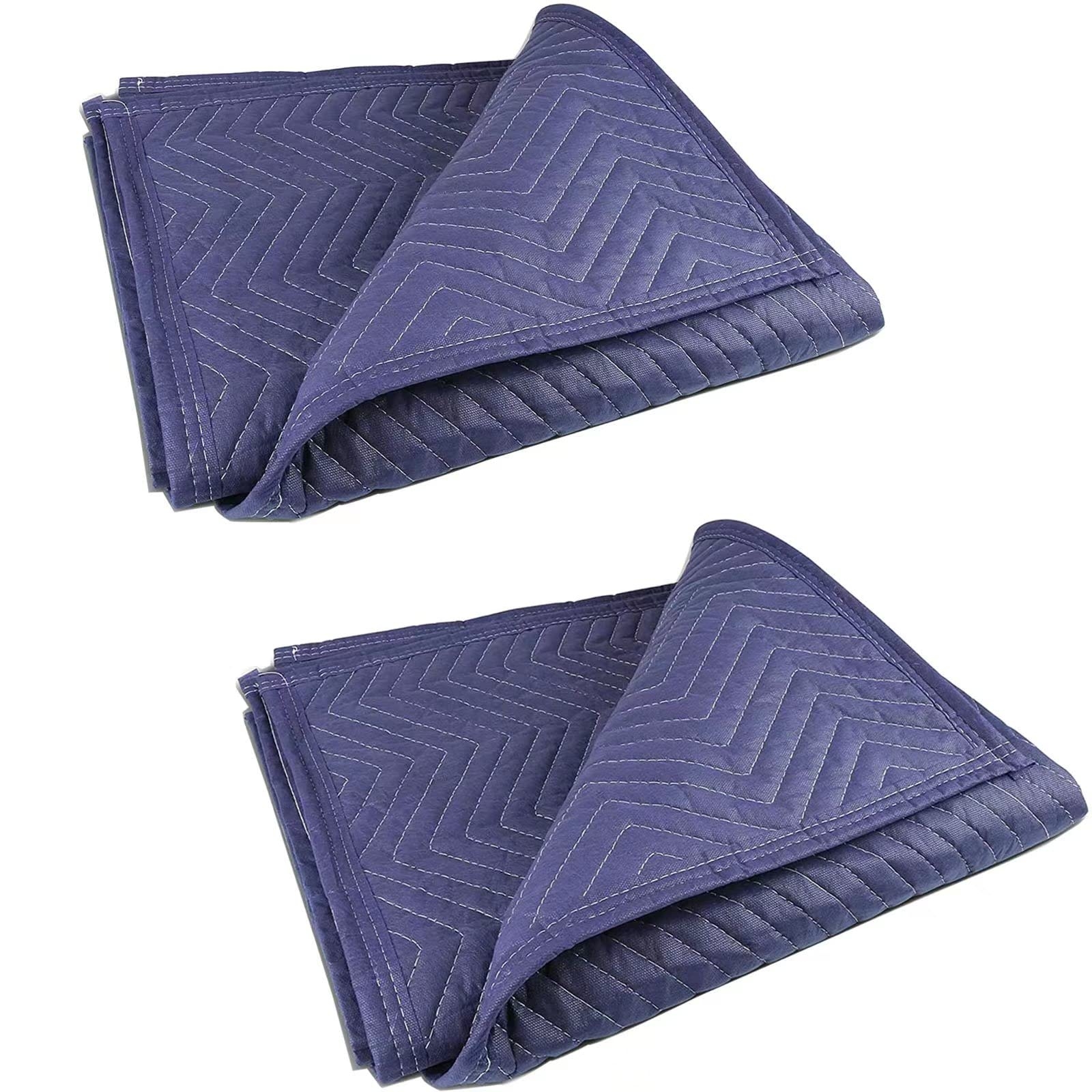 PONGHEI 2 Moving Blankets 40"x 72" Heavy Duty Packing Blankets for Moving Shipping Thick Furniture Wrapping for Moving Supplies Professional Quilted Shipping Blankets