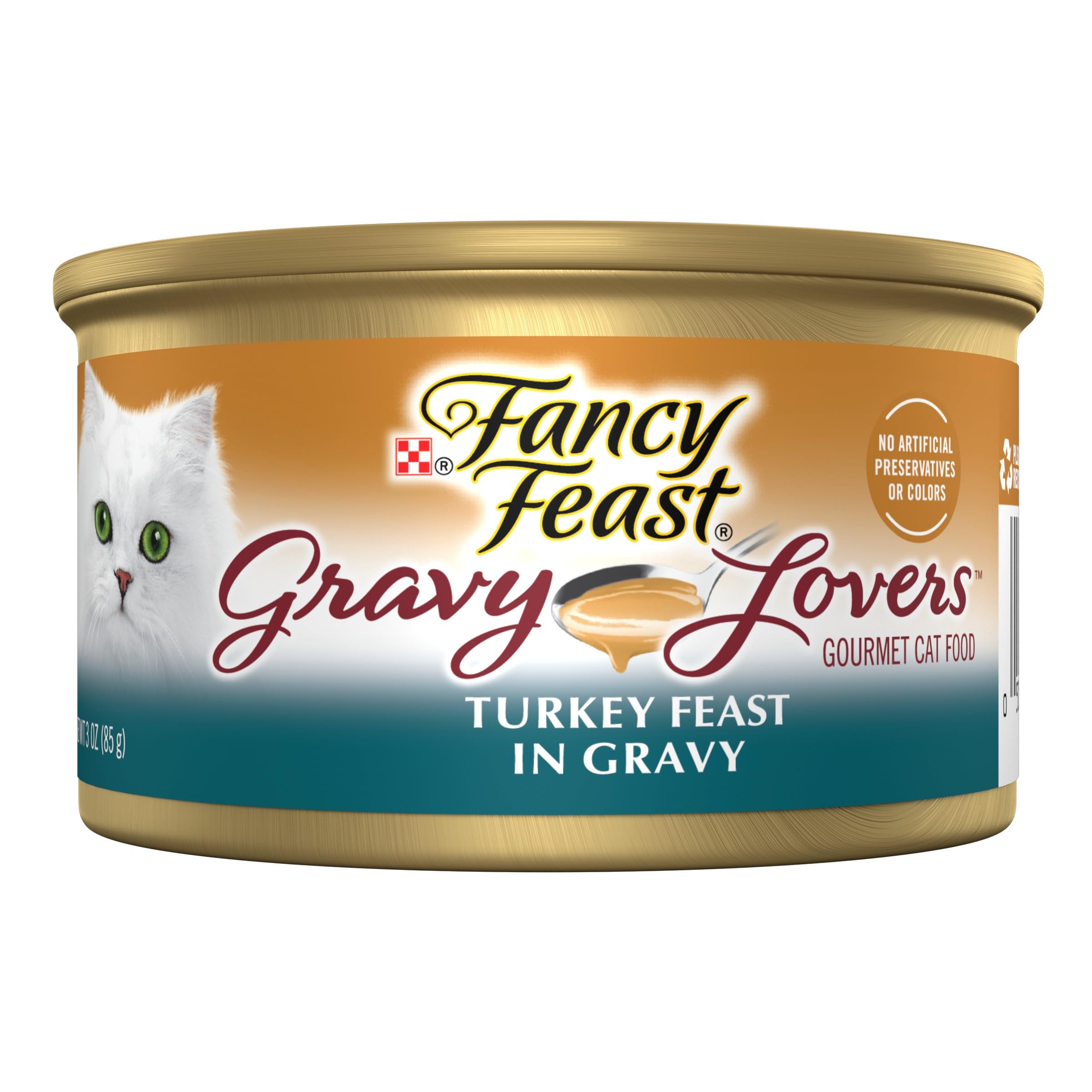 Purina Fancy Feast Gravy Lovers Turkey Feast Grilled Gourmet Cat Food in Wet Cat Food Gravy - (Pack of 24) 3 oz. Cans
