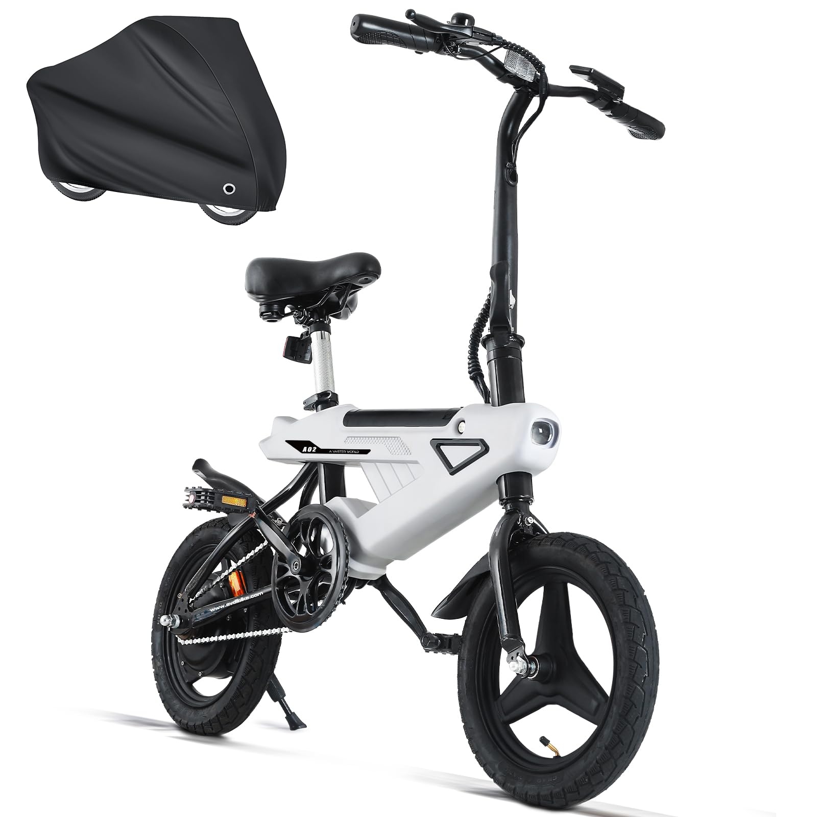 ESEPOWER Folding Electric Bike for Adults,Max Speed 20Mph, 500W Peak Motor & Portable,14" Electric Bicycles with 36V & 6.4 Ah Lithium Removable Battery,20 Miles PAS Range