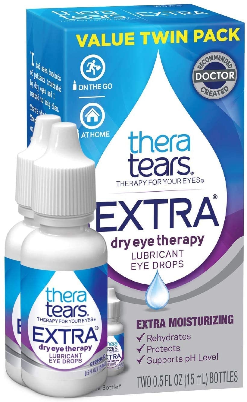TheraTears Extra Dry Eye Drops, Twin Pack, 2 Bottles x 0.5 fl oz (Pack of 1)