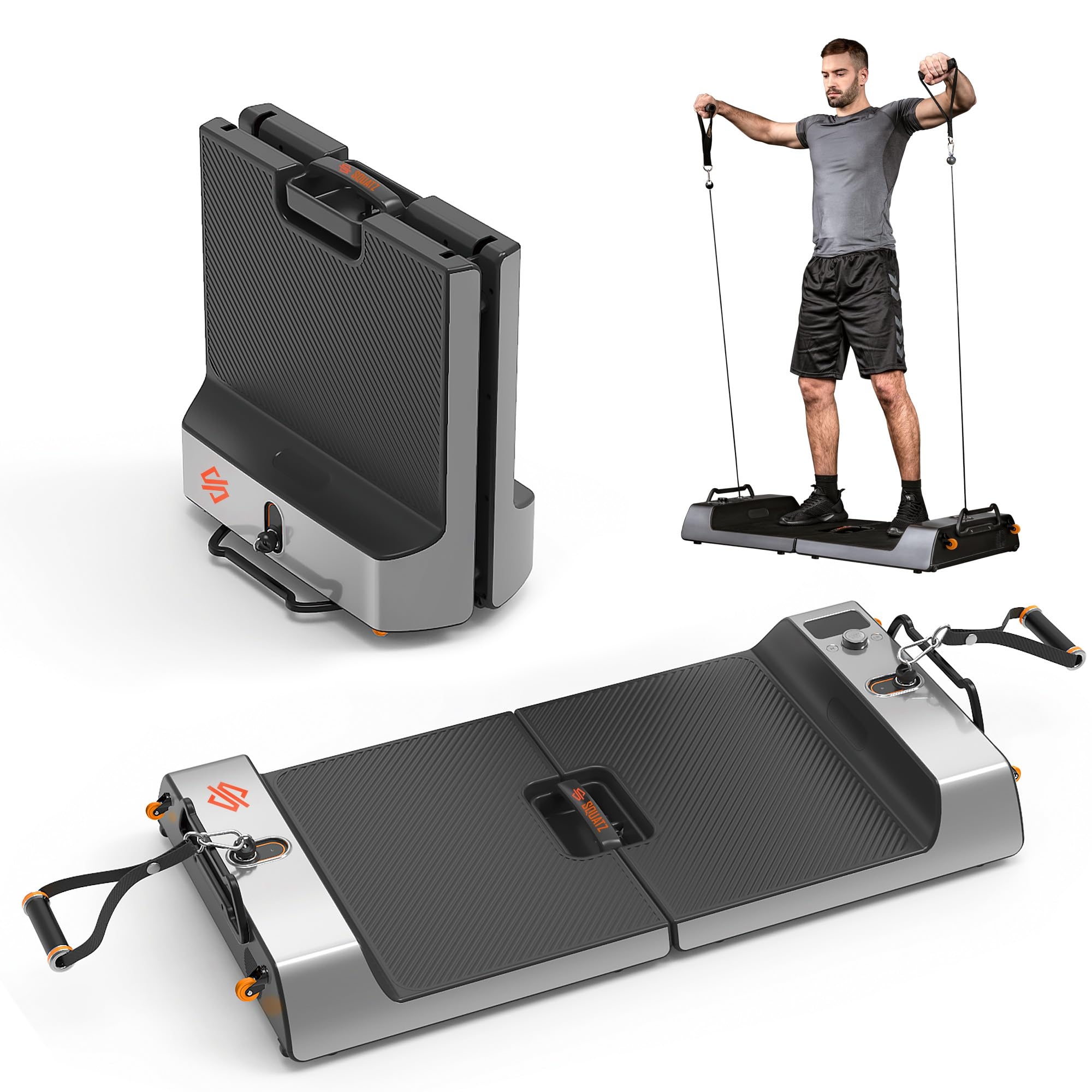 SQUATZ Apollo Board Smart Home Gym 265 LBS Resistance, Multifunctional All in One Gym, Cable Weight Machine with 3 Training Modes, Fitness Workout Equipment