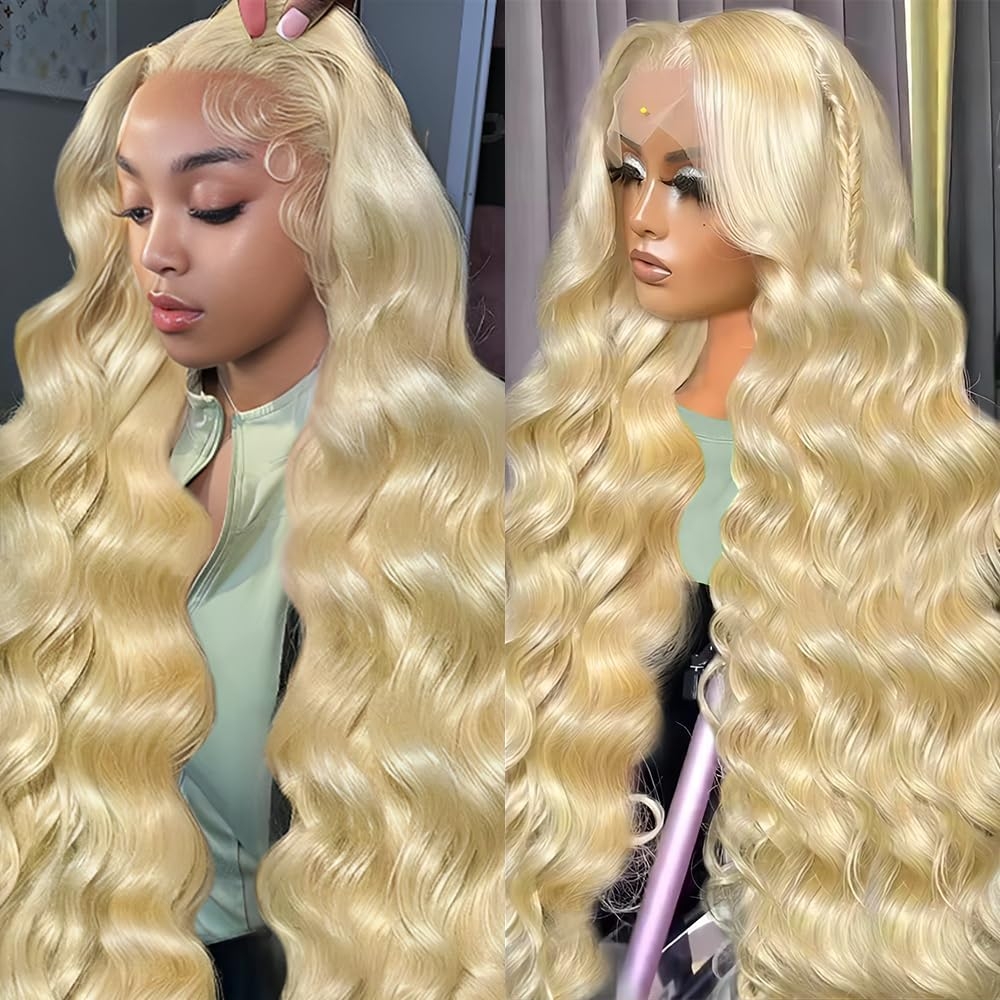 faazo 30 Inch 613 13x6 Lace Front Wig Human Hair 200 Density Blonde Wig Human Hair 613 Hd Lace Frontal Wig 13x6 Body Wave Lace Front Wigs Human Hair Pre Plucked 613 Wig