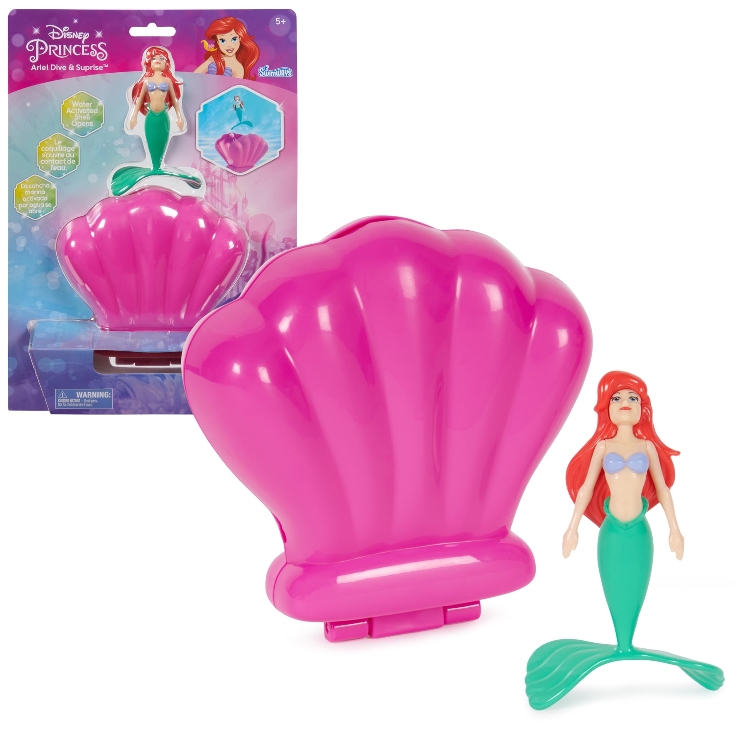 Swimways Disney Princess Ariel Dive Characters 3-Pack, Swimming Pool Accessories & Kids Pool Toys, Pool Party Supplies & Water Toys for Kids Aged 5 & Up