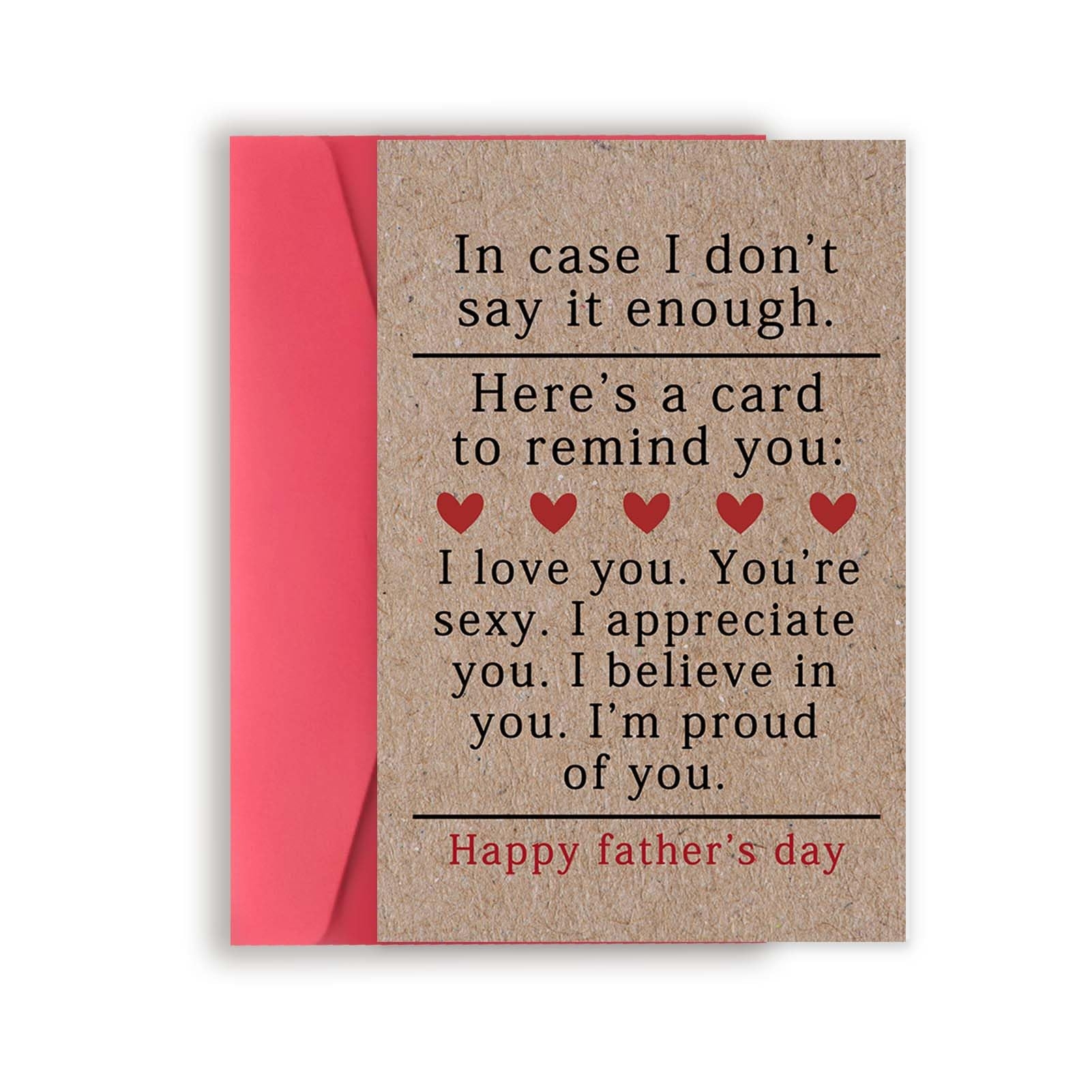 Zyulin Sweet Fathers Day Cards Gifts for Boyfriend Husband, Happy Father's Day Gift from Wife Girlfriend, Wonderful Father's Day Card to My Favorite Father, Love Card