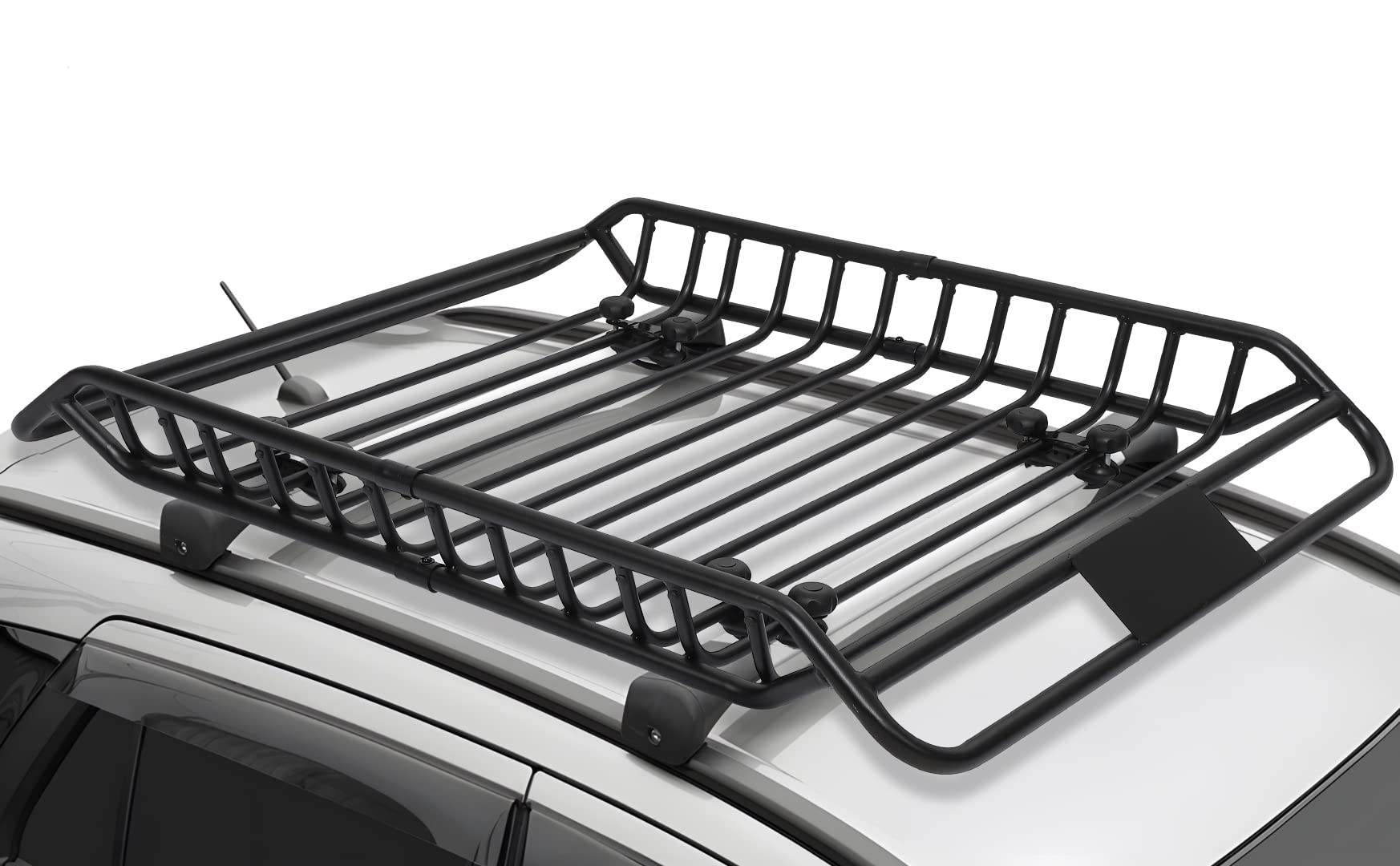 GARVEE Roof Rack Basket, 50" Rooftop Cargo Carrier Basket with 220 LBS Weight Capacity, Car Top Luggage Holder Carrier Basket for SUV, Truck