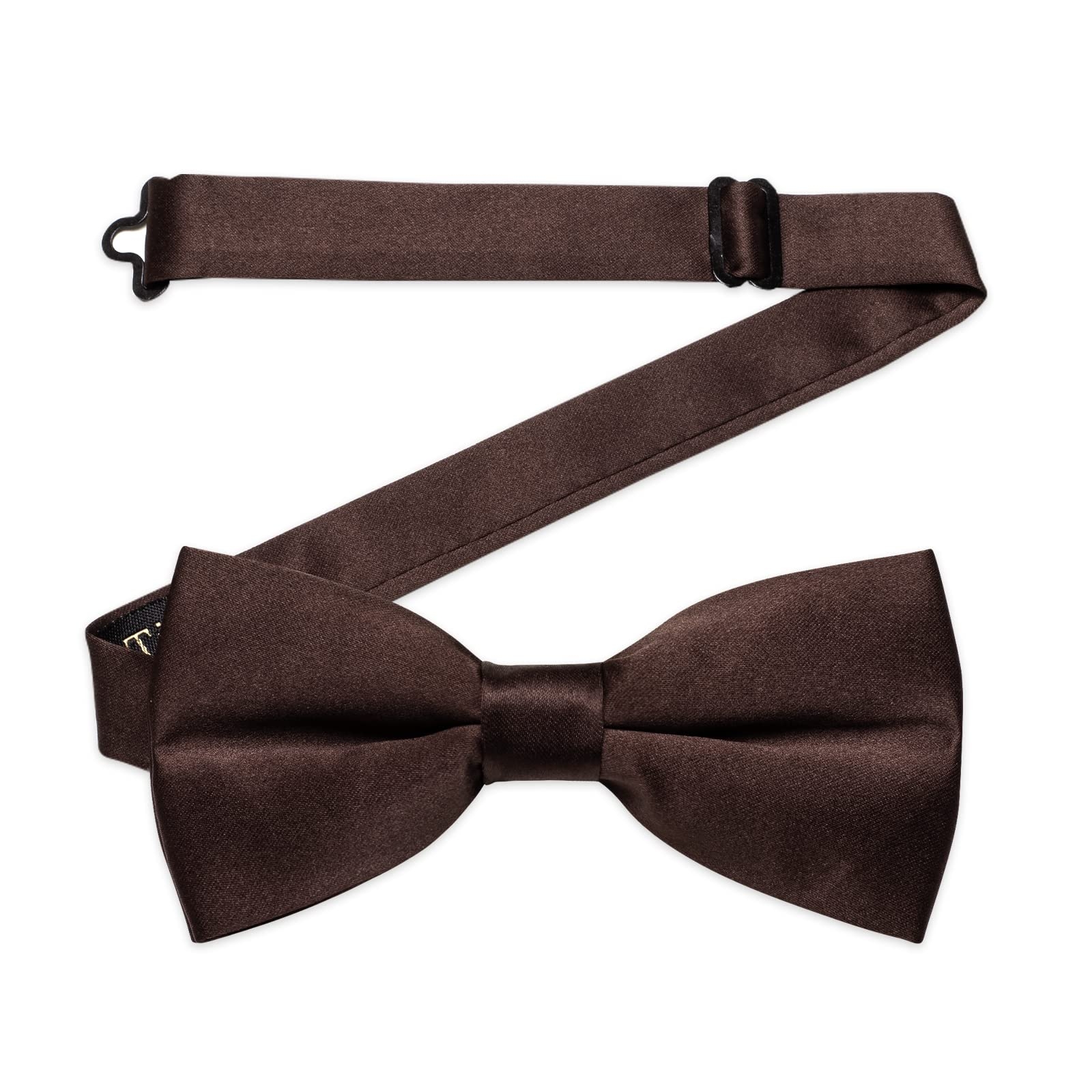 YourTies Pre-Tied Bow Tie Satin Solid Bowtie Adjustable Tuxedo Bowties for Men with Gift Box Wedding Party