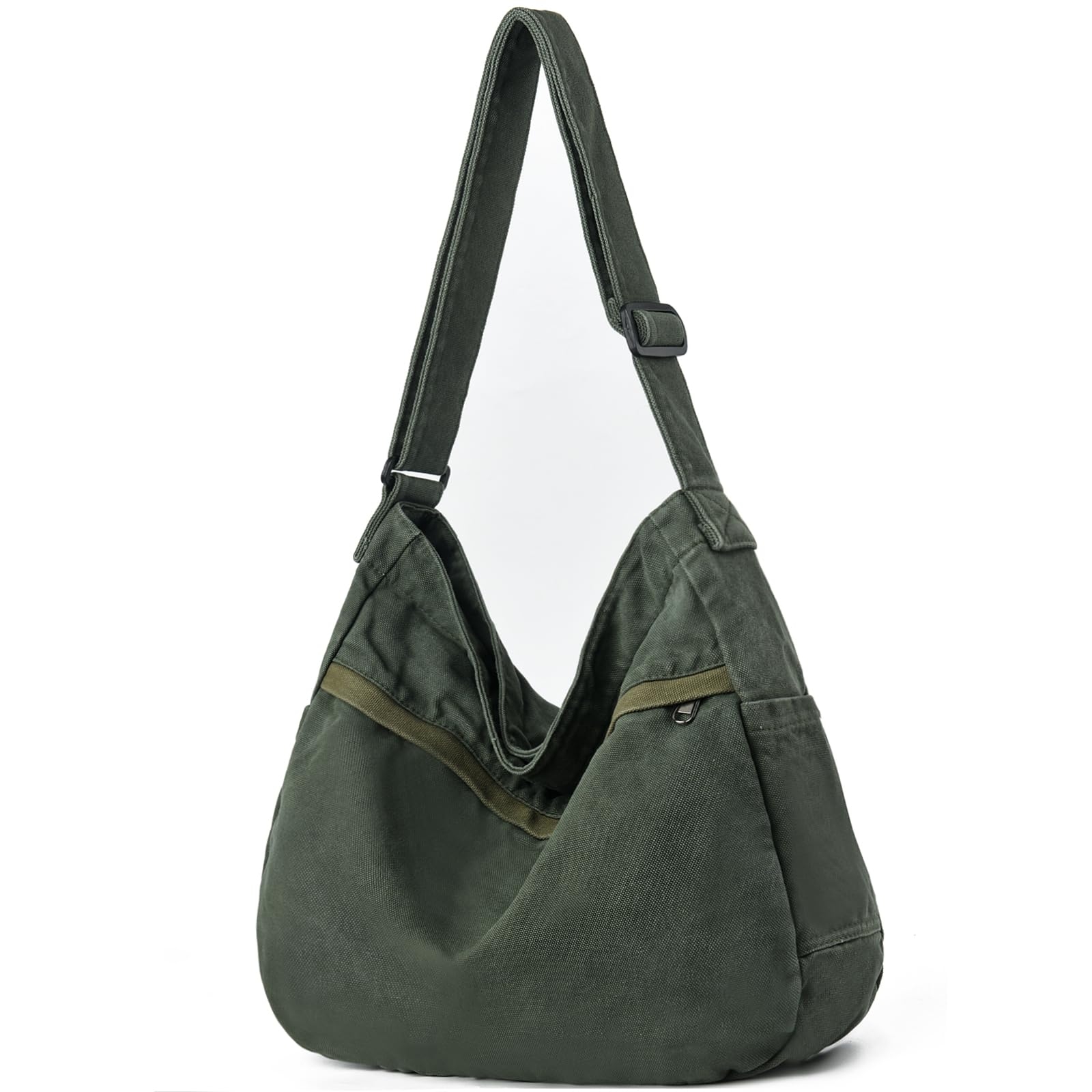 DAINAOTM Canvas Hobo Crossbody Shoulder Tote Bag for Women and Men Large Purse Messenger Bag Travel Work Shopping
