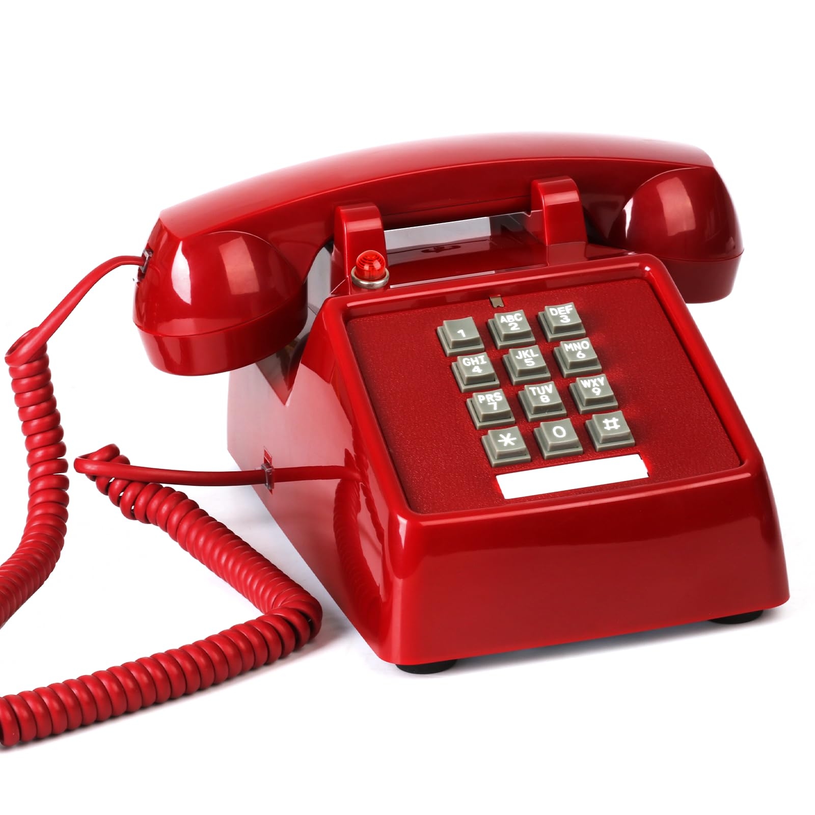Sangyn Retro Landline Phone Classic 2500 Analog Desk Phone with Indicator Mechanical Ringer Vintage Corded Telephone Old Phone for Home School Hotel Office