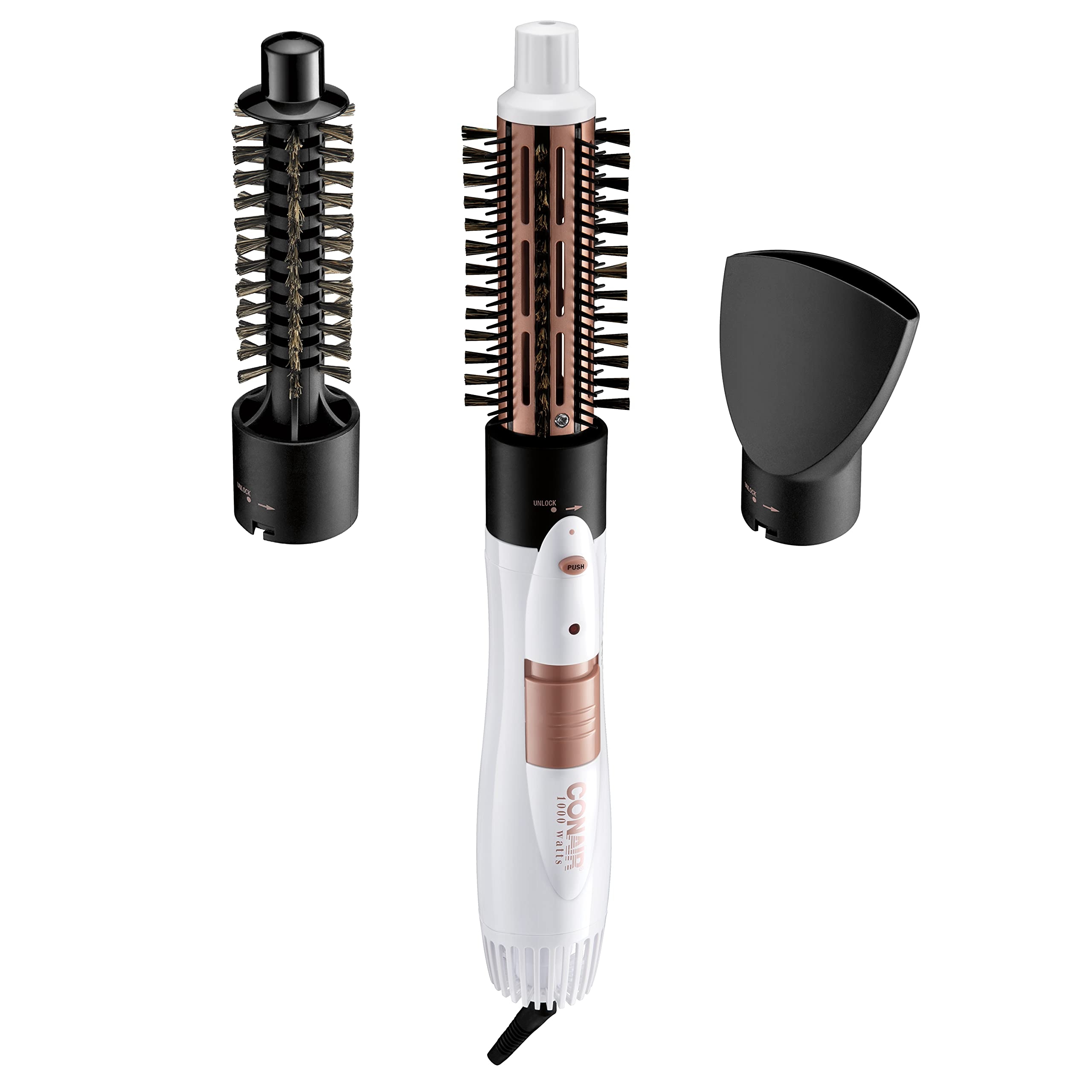 Conair Double Ceramic Hot Air Brush, 3-in-1, Dry as You Style