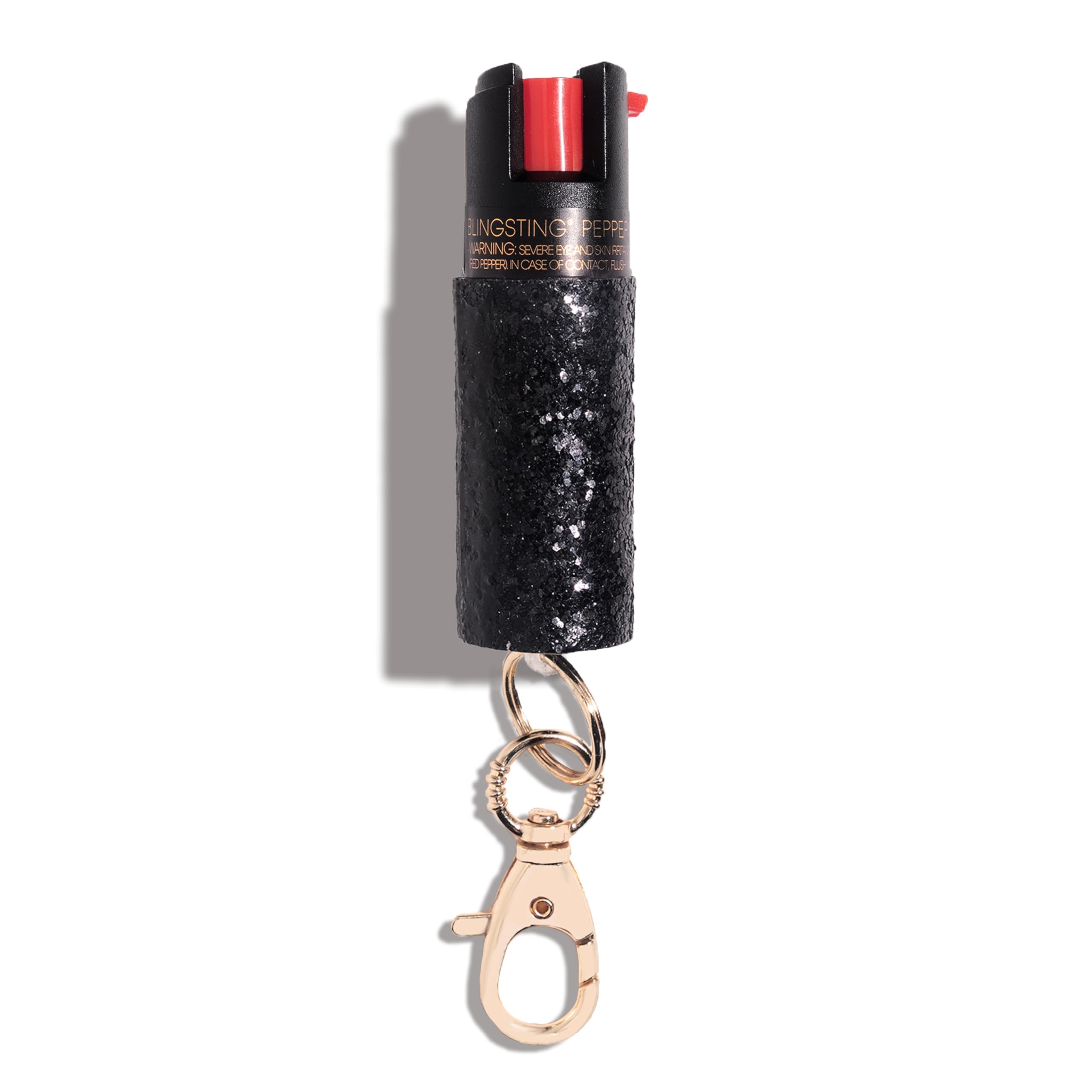 BLINGSTING Pepper Spray for Women - Maximum Strength OC Self Defense Spray - 12 ft Range - UV Marking Dye for Police ID - Swipe Safety Lock, Compact & Fashionable Keychain