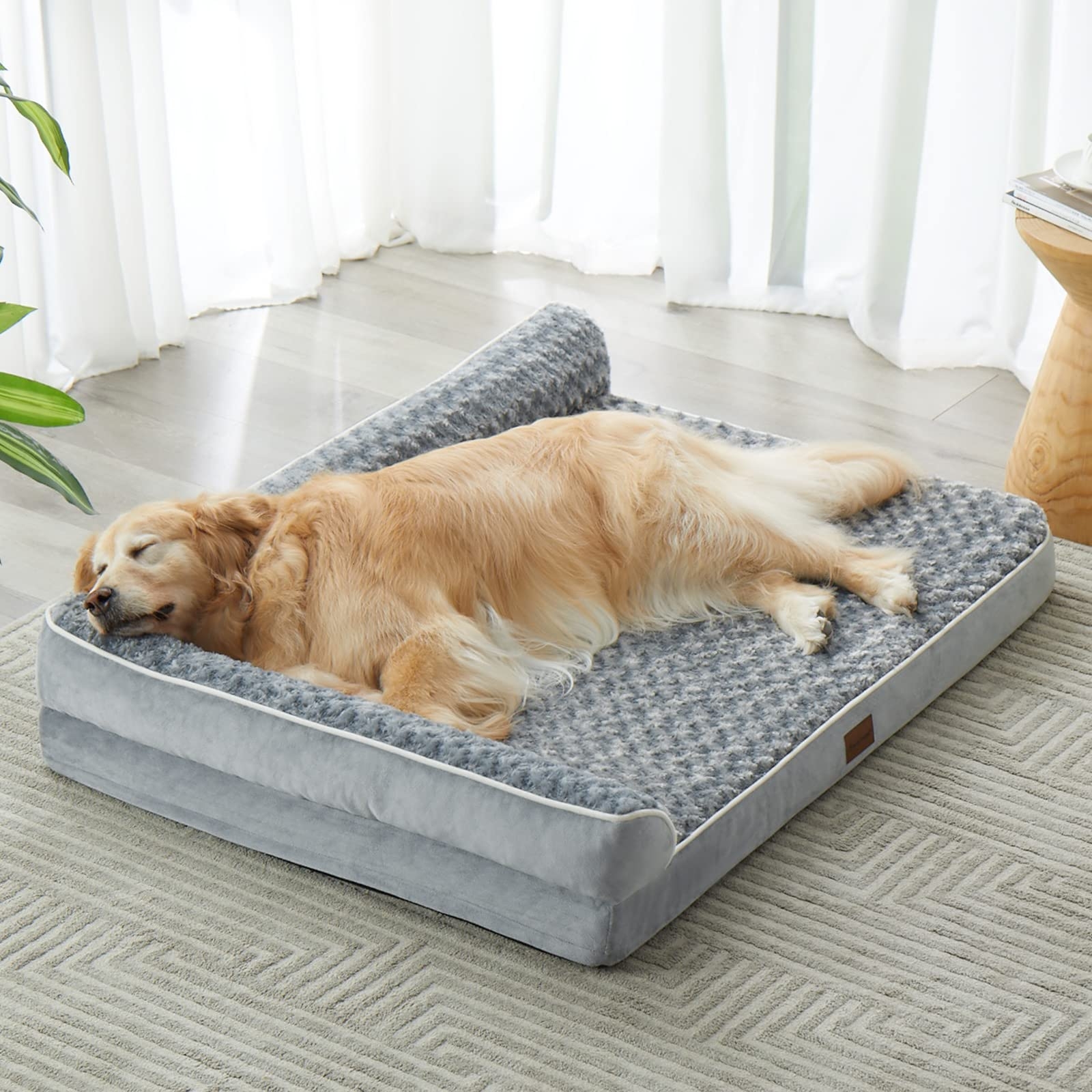 BFPETHOME Orthopedic Dog Bed for Extra Large Dogs-Big Waterproof Sofa Dog Bed with Removable Washable Cover, Large Pet Bed with Waterproof Lining and Nonskid Bottom,Pet Bed for Large Dogs