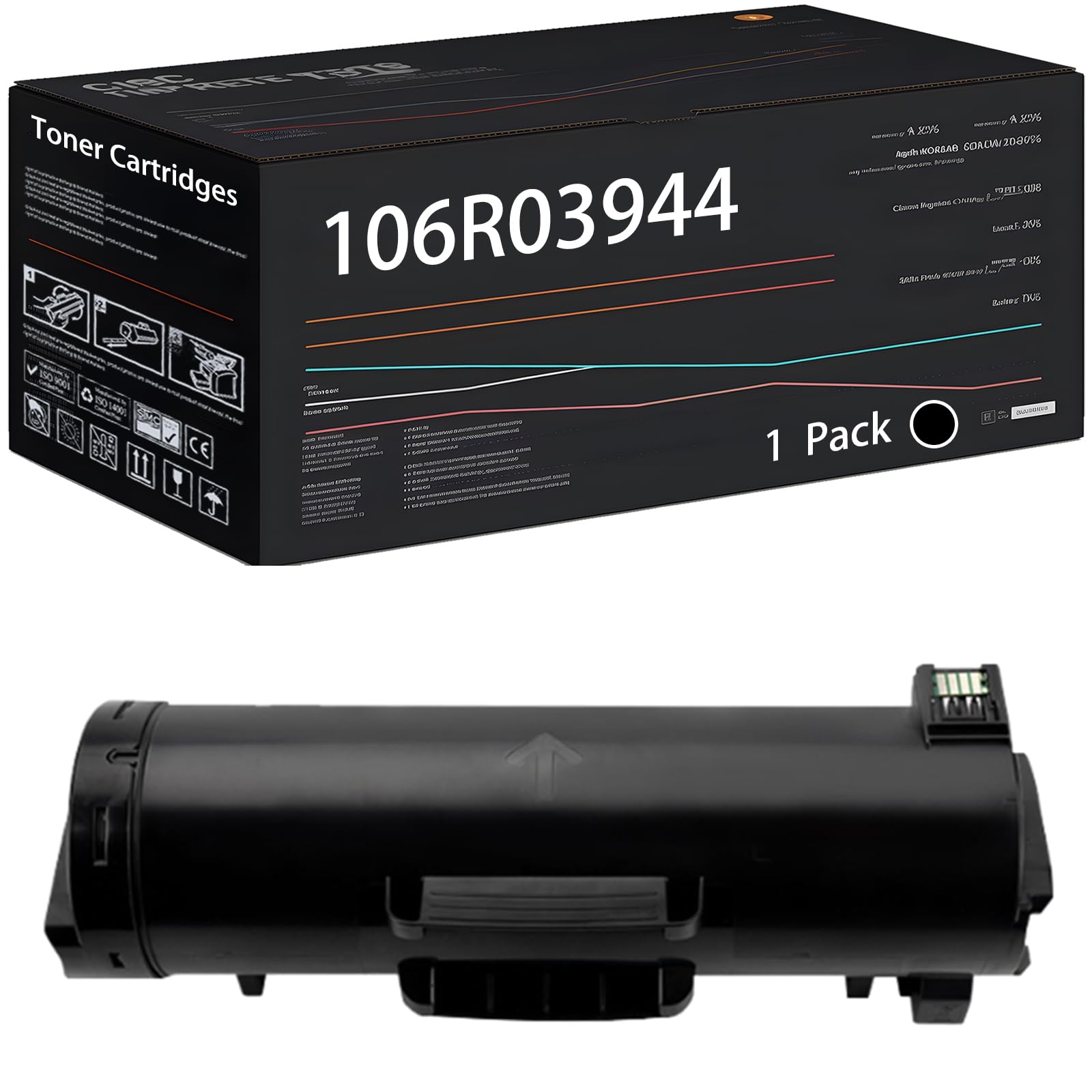 106R03944 Toner Cartridges Compatible for Xerox VersaLink B605S B605SF B605SP B605X B605XF B605XP B605XTF B605XTP Printers, High Yield 56700 Pages (Black)