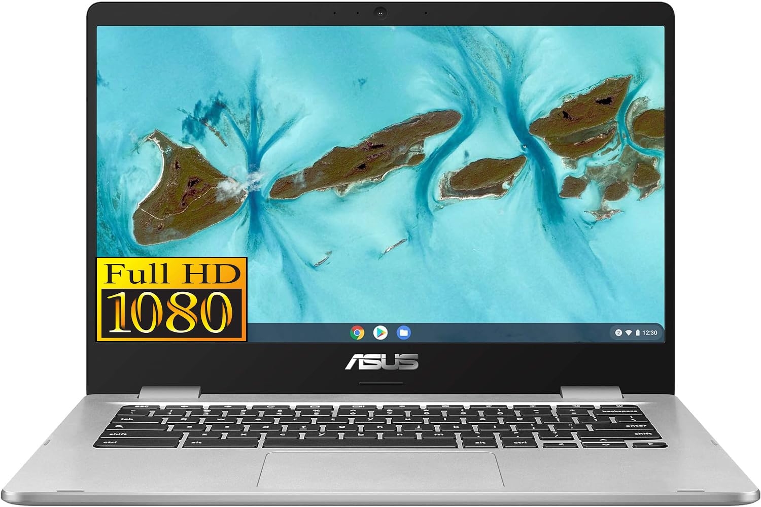Asus 14 Slim Chrome OS Laptop Intel Processor up to 2.8GHz 14.1in Full HD NanoEdge-Display with 180 Degree-Hinge 4GB DDR4 64GB Storage WiFi + BT (C424 – ), Silver (Renewed)