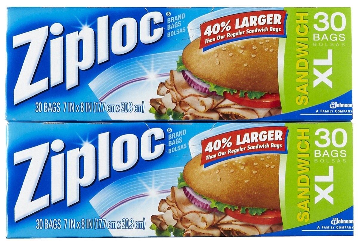Ziploc Sandwich Bags - Extra Large - 30 ct - 2 pk